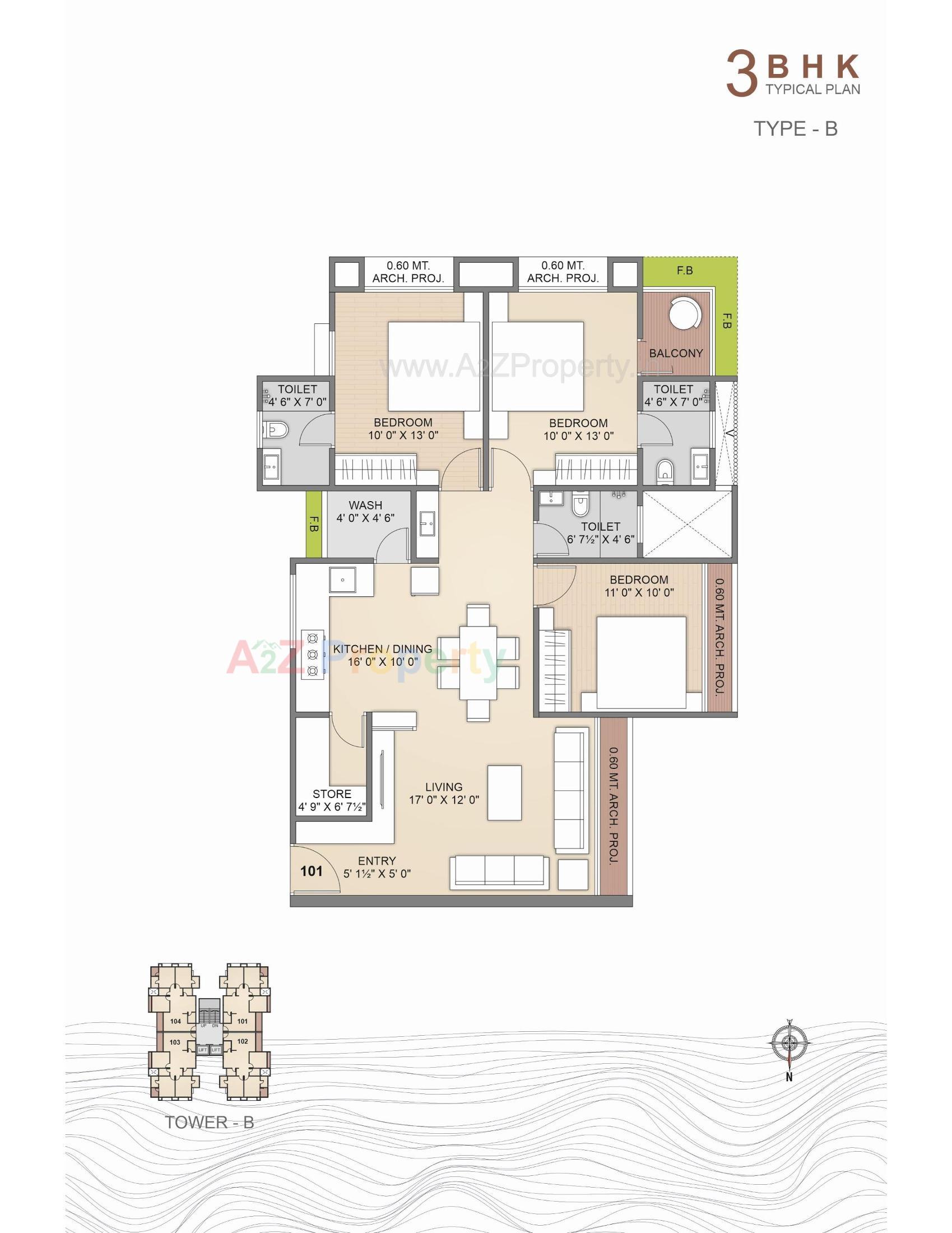 Layout of real estate project Meera Homes located at Bhimrad, Surat, Gujarat