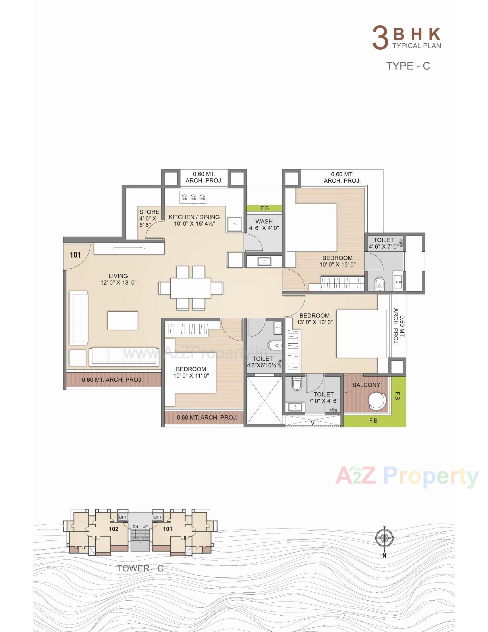 Layout of real estate project Meera Homes located at Bhimrad, Surat, Gujarat