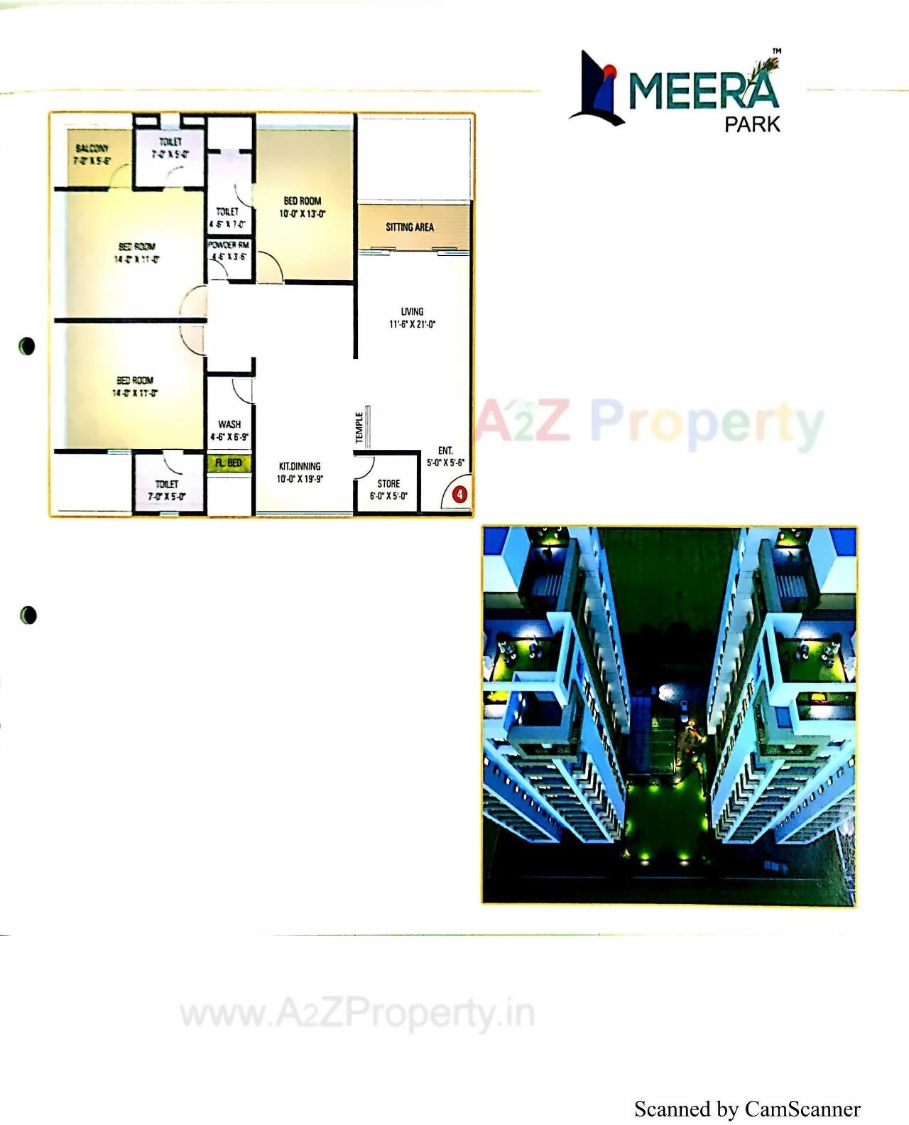 Layout of real estate project Meera Park located at Bhimrad, Surat, Gujarat