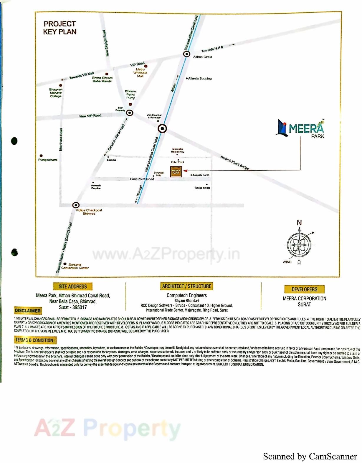  of real estate project Meera Park located at Bhimrad, Surat, Gujarat