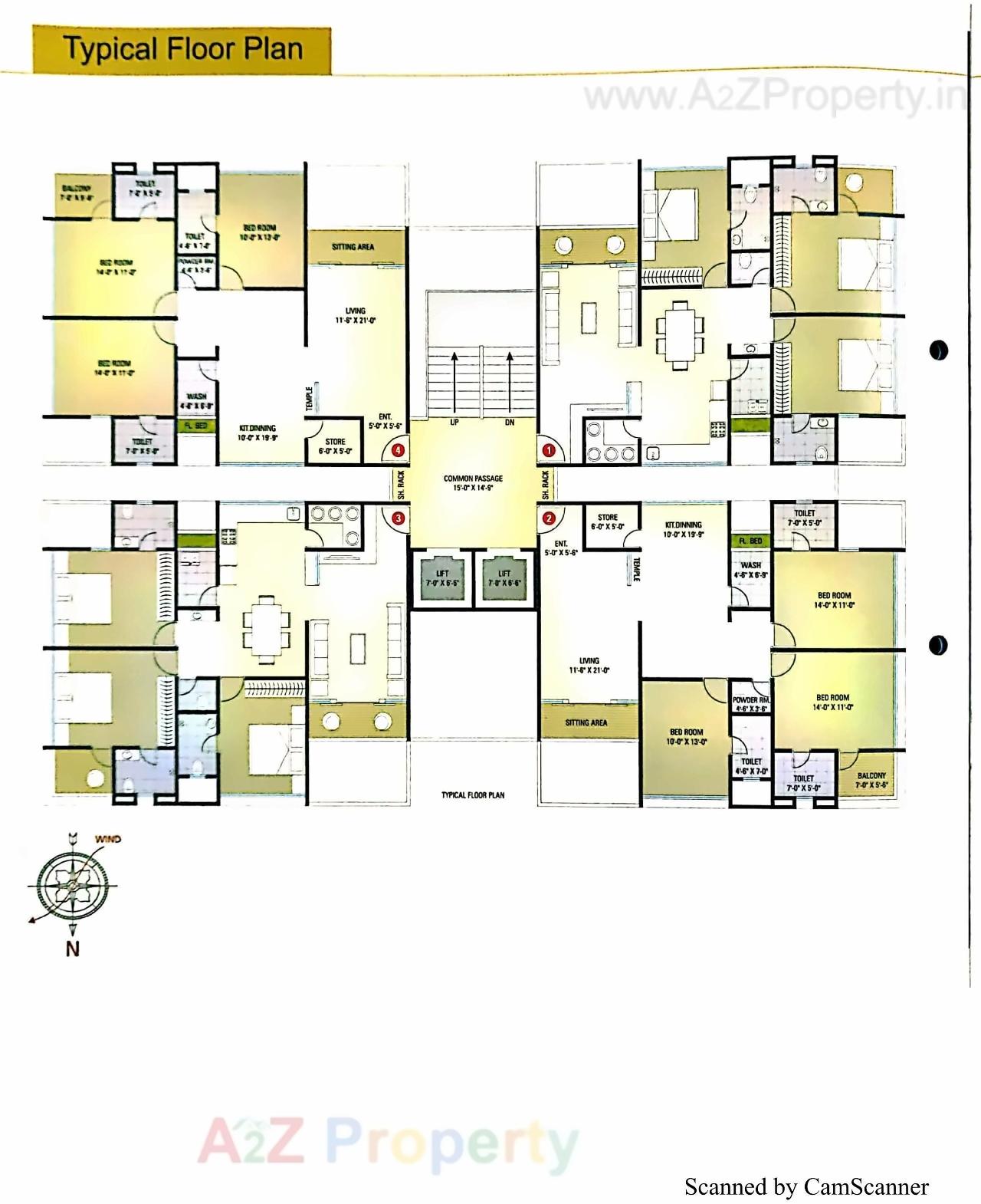 Layout of real estate project Meera Park located at Bhimrad, Surat, Gujarat