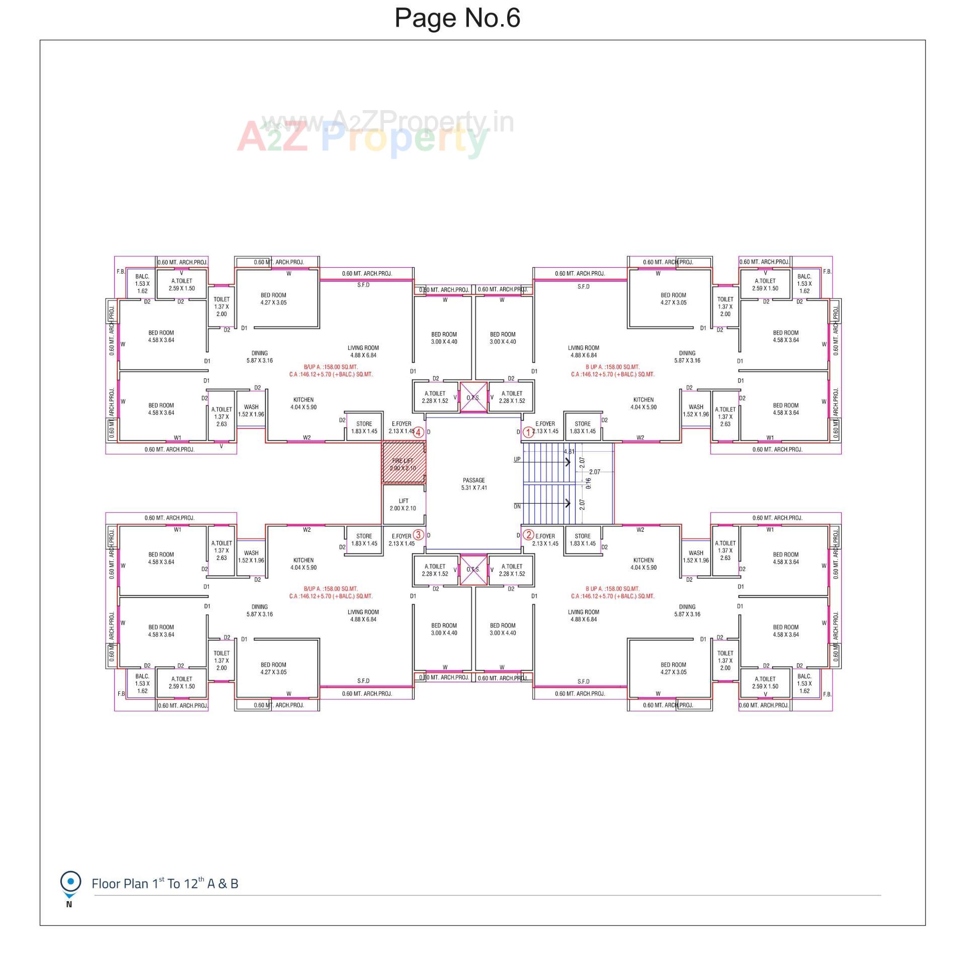 Layout of real estate project Meera Platina located at Althan, Surat, Gujarat