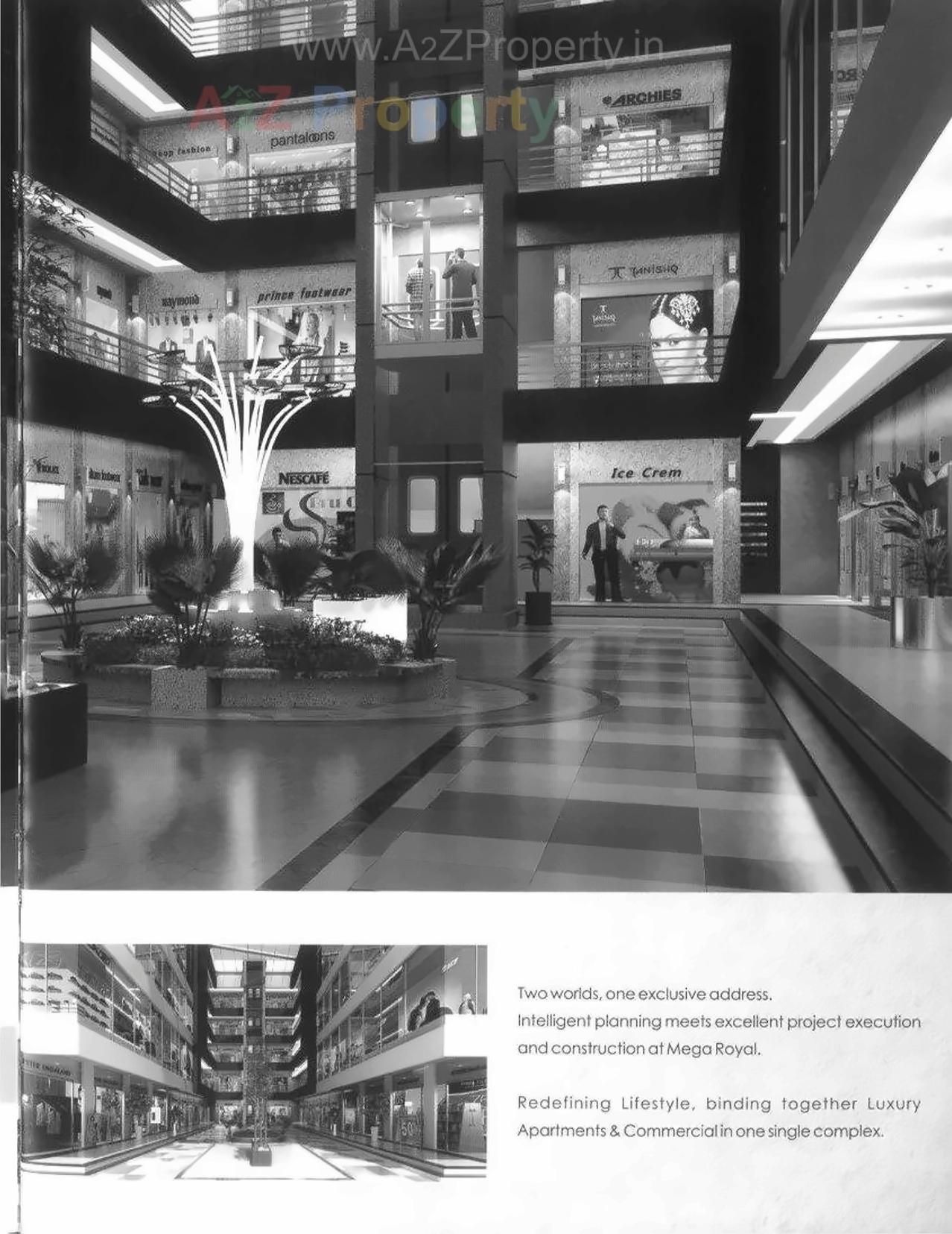 3D Elevation of real estate project Mega Royal located at Adajan, Surat, Gujarat