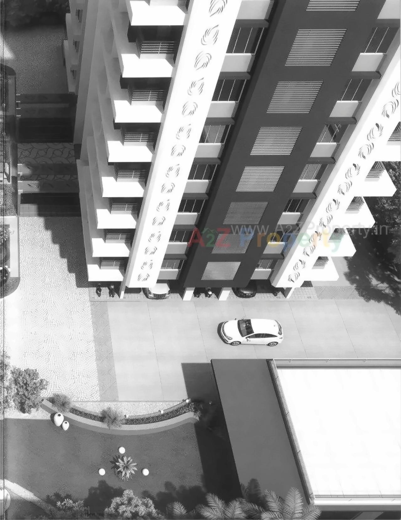 3D Elevation of real estate project Mega Royal located at Adajan, Surat, Gujarat