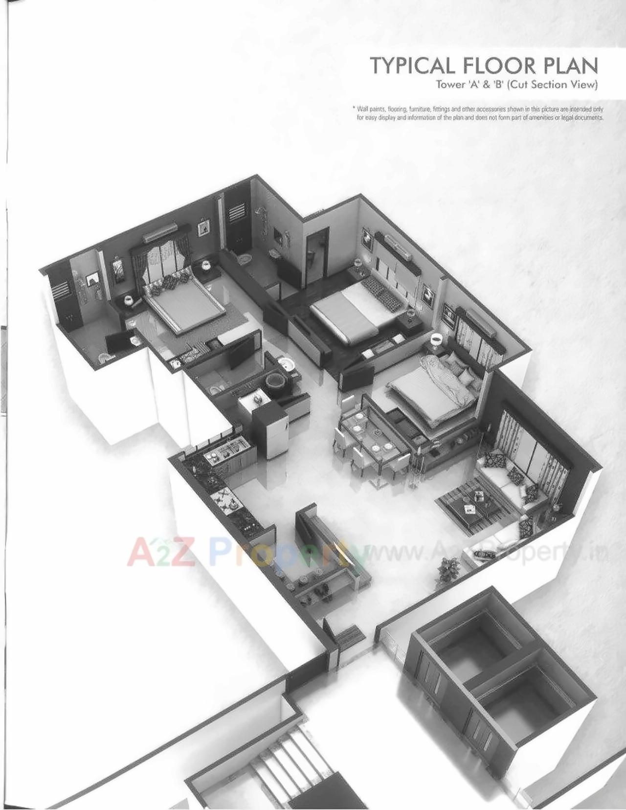 Layout of real estate project Mega Royal located at Adajan, Surat, Gujarat