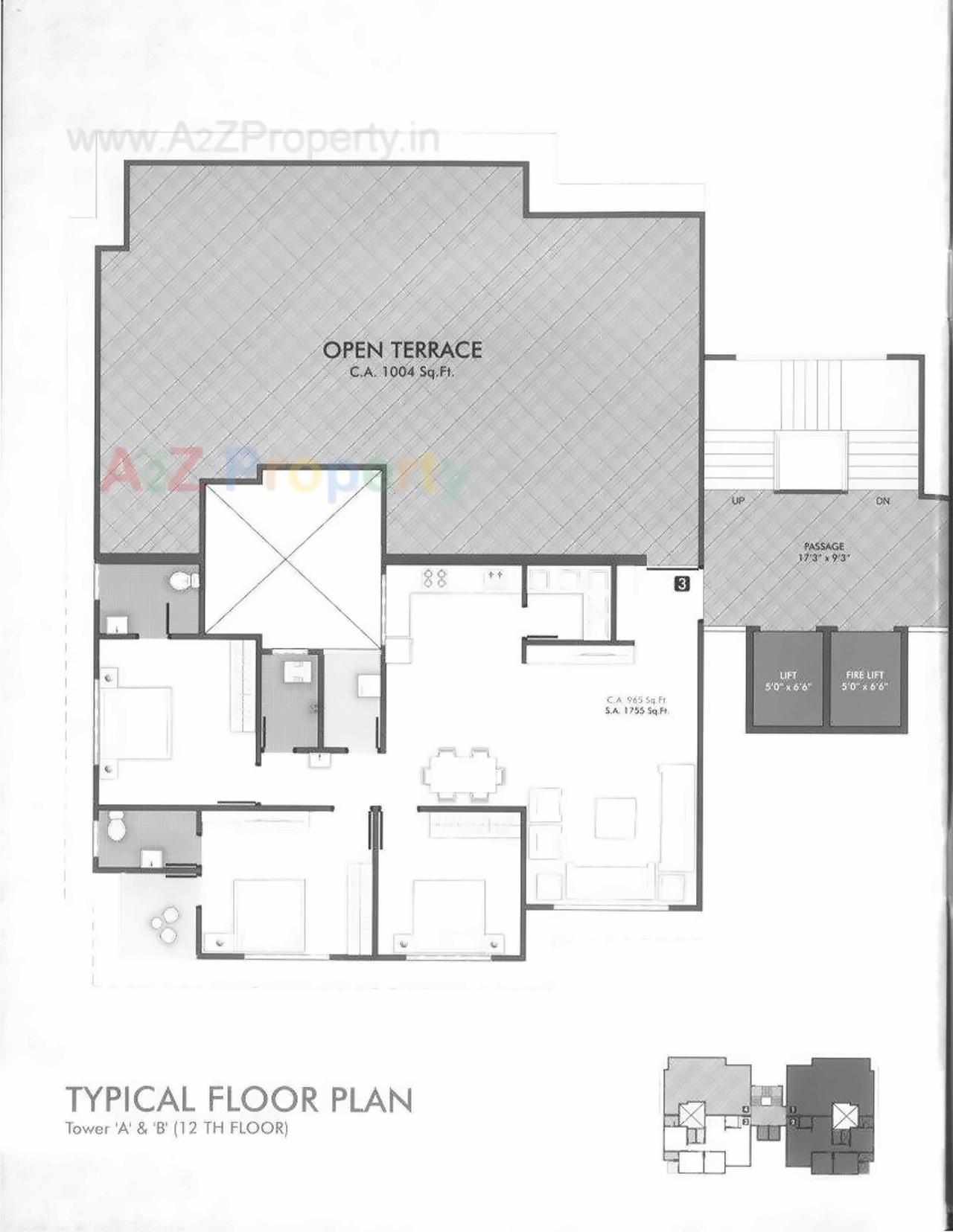 Layout of real estate project Mega Royal located at Adajan, Surat, Gujarat