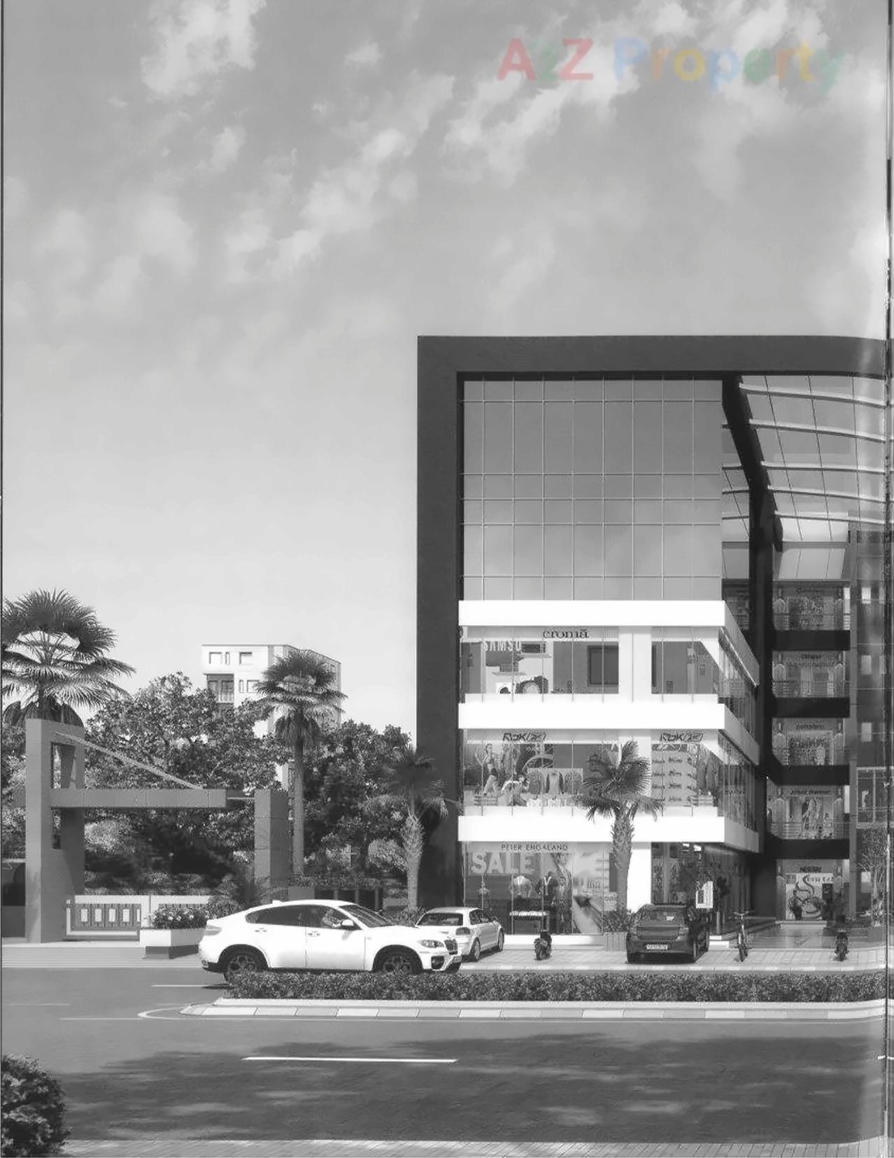 3D Elevation of real estate project Mega Royal located at Adajan, Surat, Gujarat