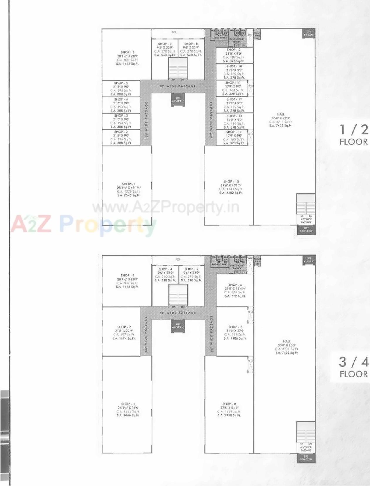 Layout of real estate project Mega Royal located at Adajan, Surat, Gujarat