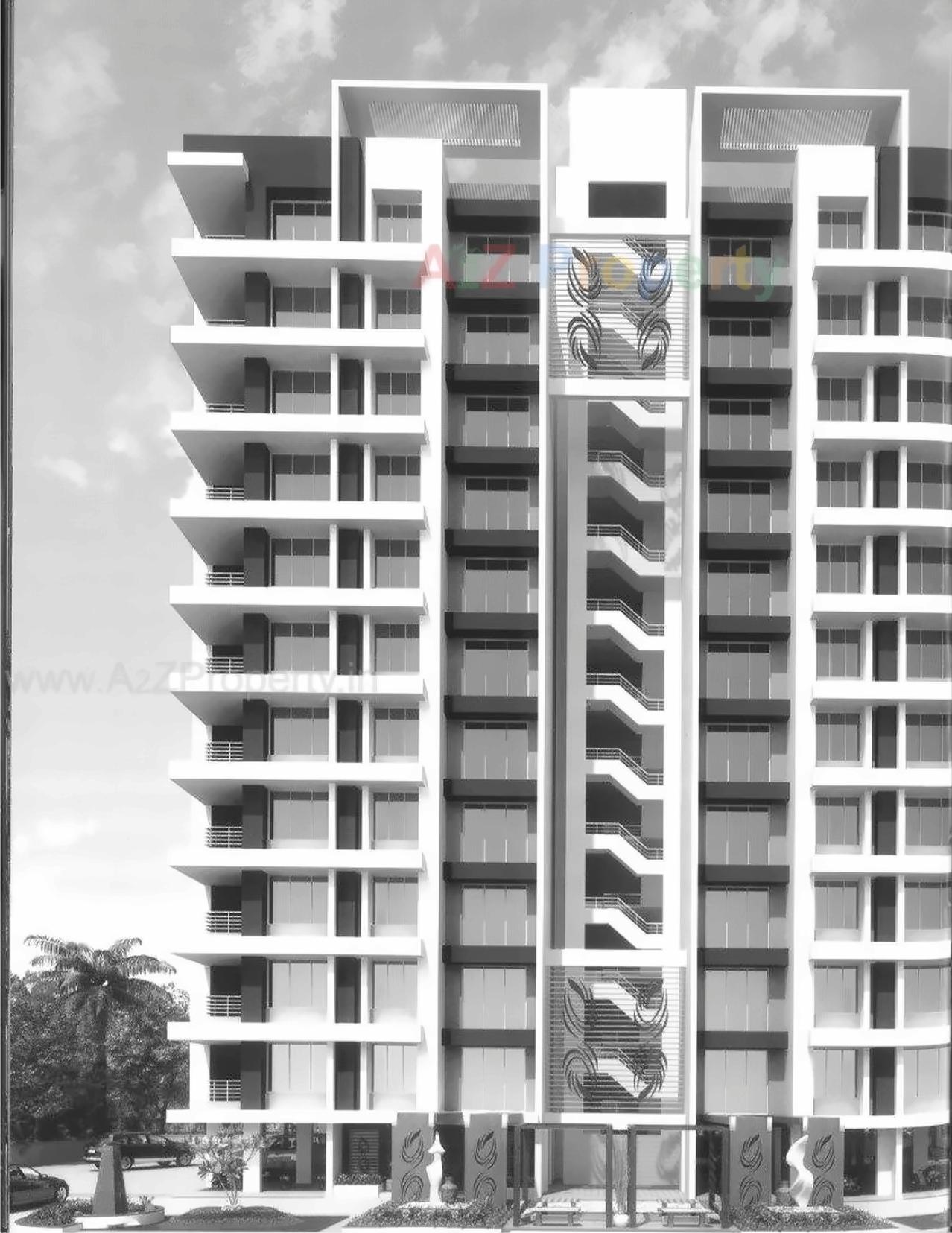 3D Elevation of real estate project Mega Royal located at Adajan, Surat, Gujarat