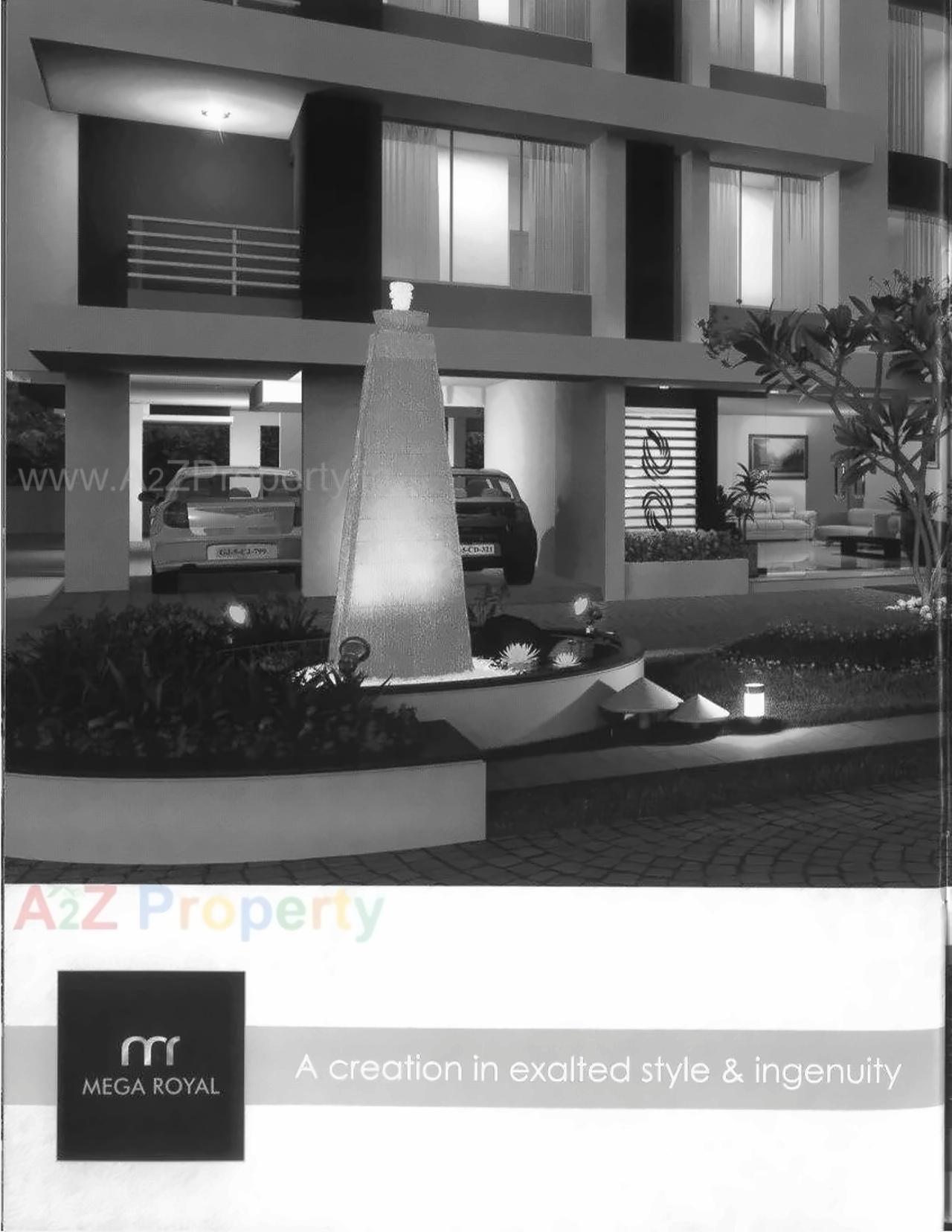 3D Elevation of real estate project Mega Royal located at Adajan, Surat, Gujarat