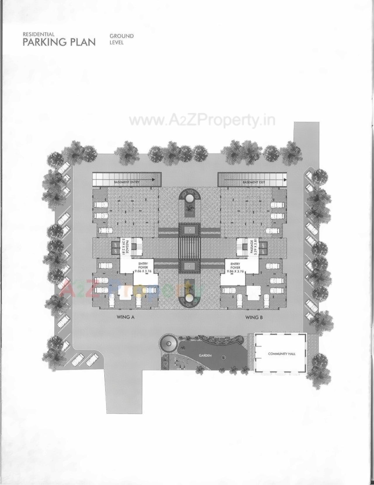 Layout of real estate project Mega Royal located at Adajan, Surat, Gujarat