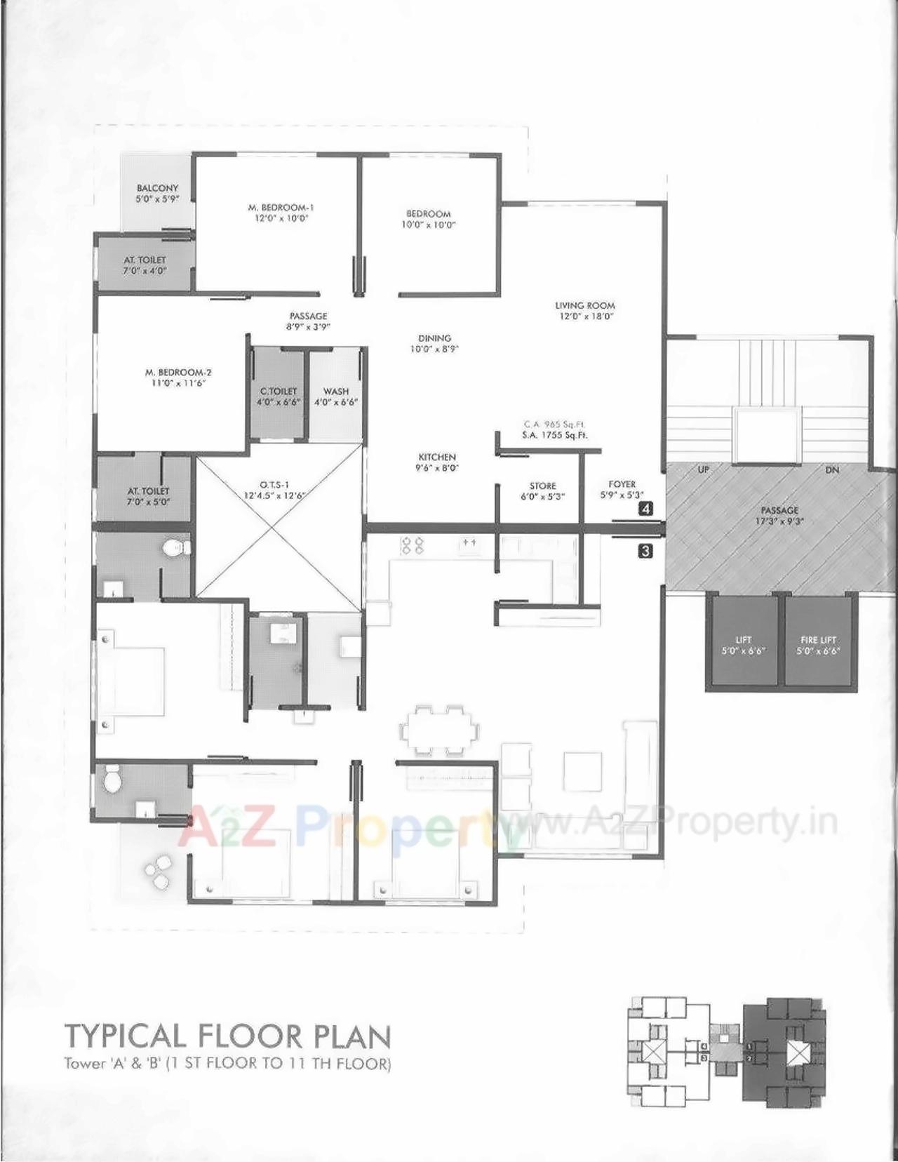 Layout of real estate project Mega Royal located at Adajan, Surat, Gujarat