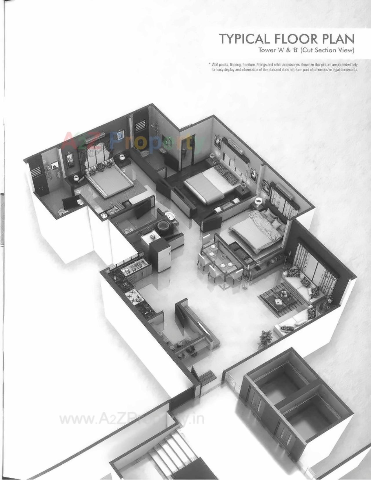 Layout of real estate project Mega Royal located at Adajan, Surat, Gujarat