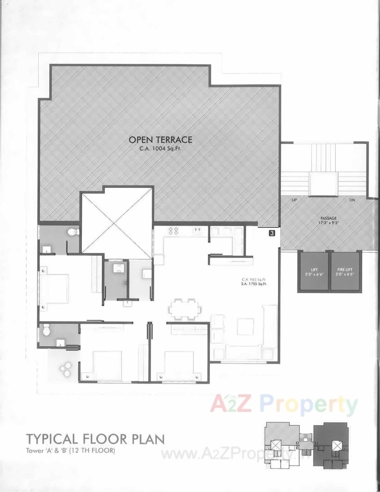Layout of real estate project Mega Royal located at Adajan, Surat, Gujarat