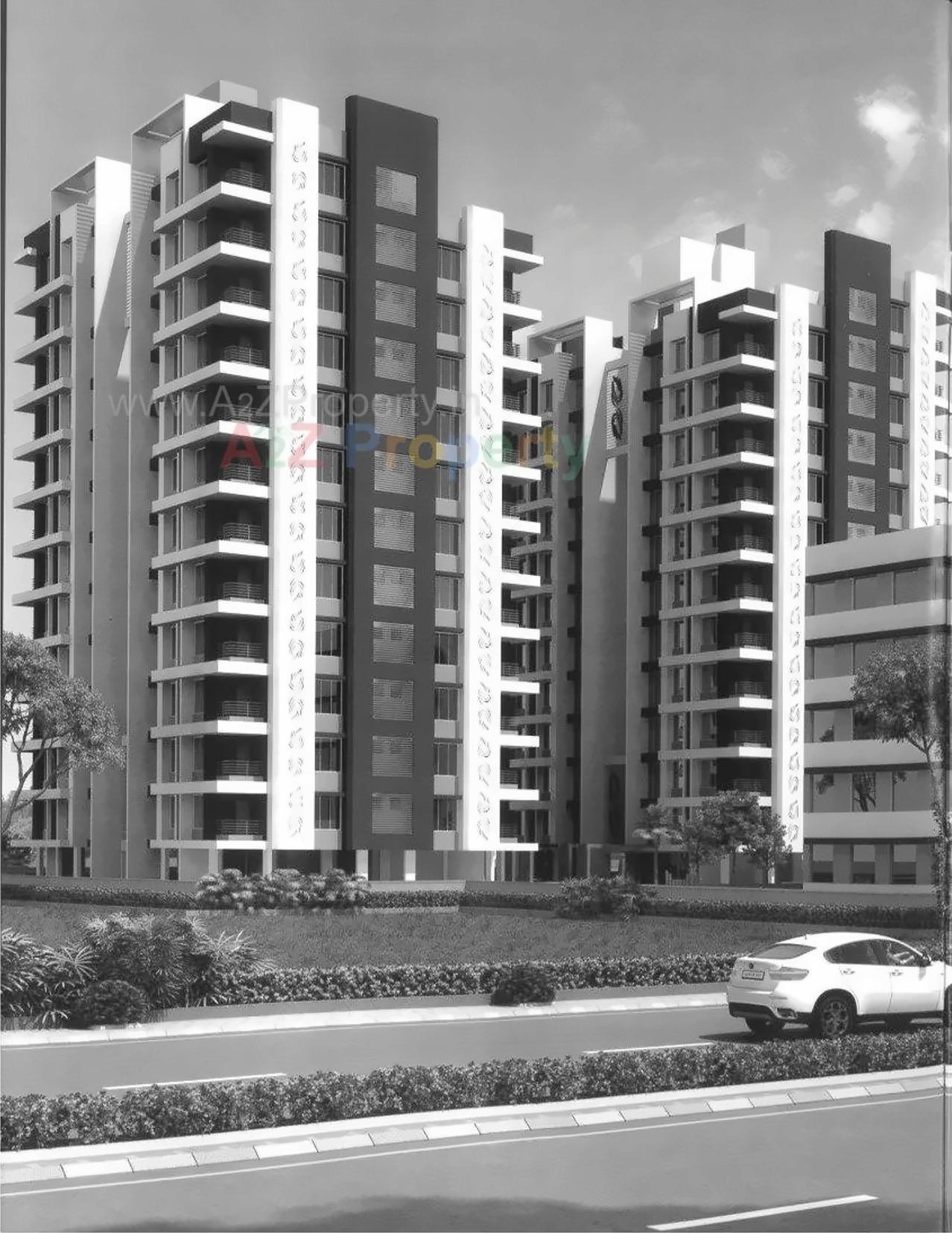 3D Elevation of real estate project Mega Royal located at Adajan, Surat, Gujarat