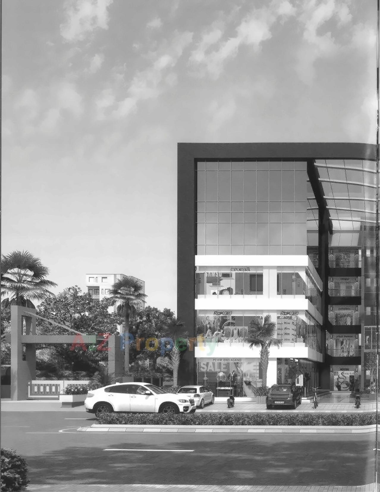 3D Elevation of real estate project Mega Royal located at Adajan, Surat, Gujarat