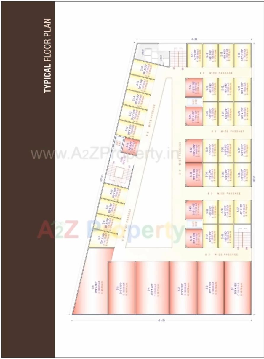 Layout of real estate project Meridian Business Center located at Varachha, Surat, Gujarat