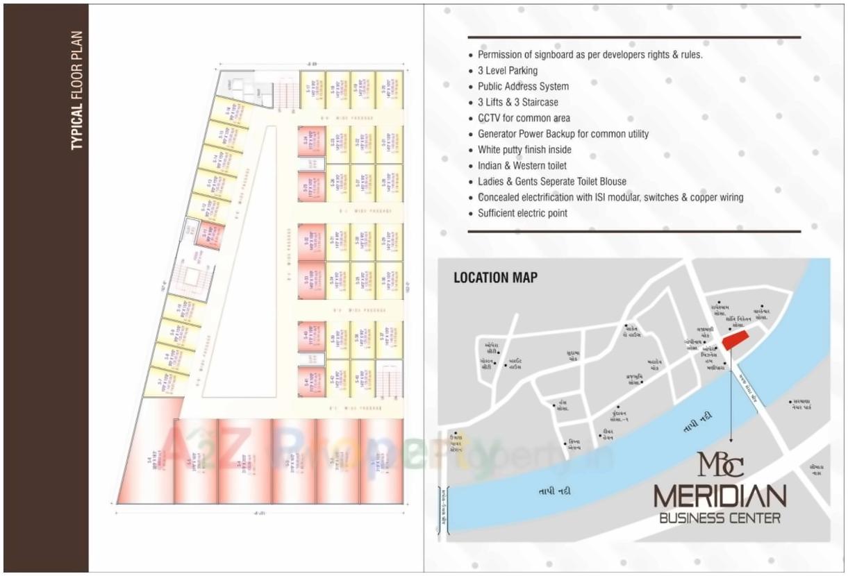  of real estate project Meridian Business Center located at Varachha, Surat, Gujarat