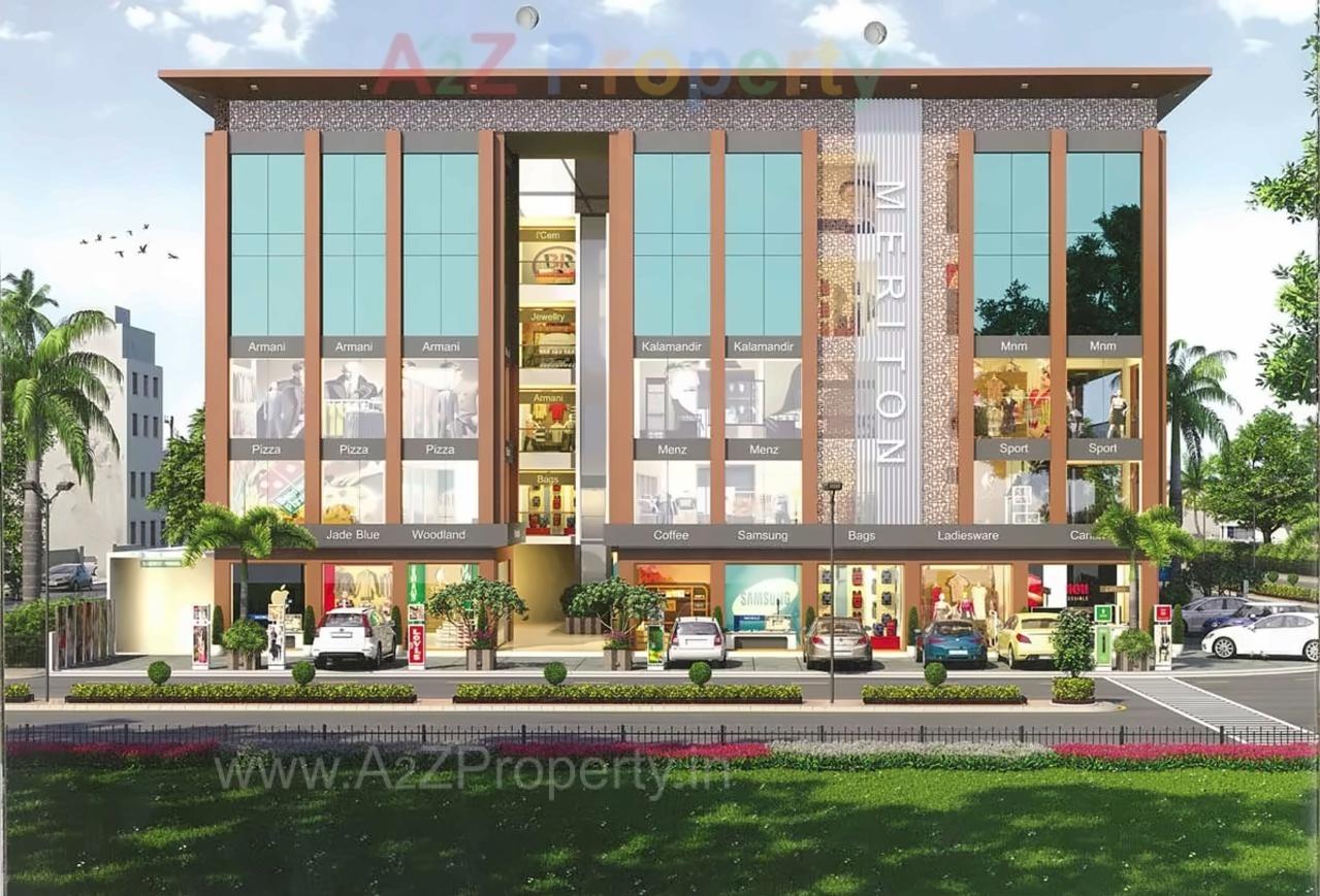 3D Elevation of real estate project Meriton Plaza located at Puna, Surat, Gujarat