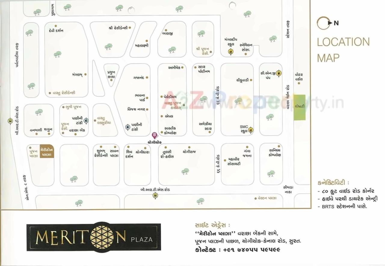  of real estate project Meriton Plaza located at Puna, Surat, Gujarat