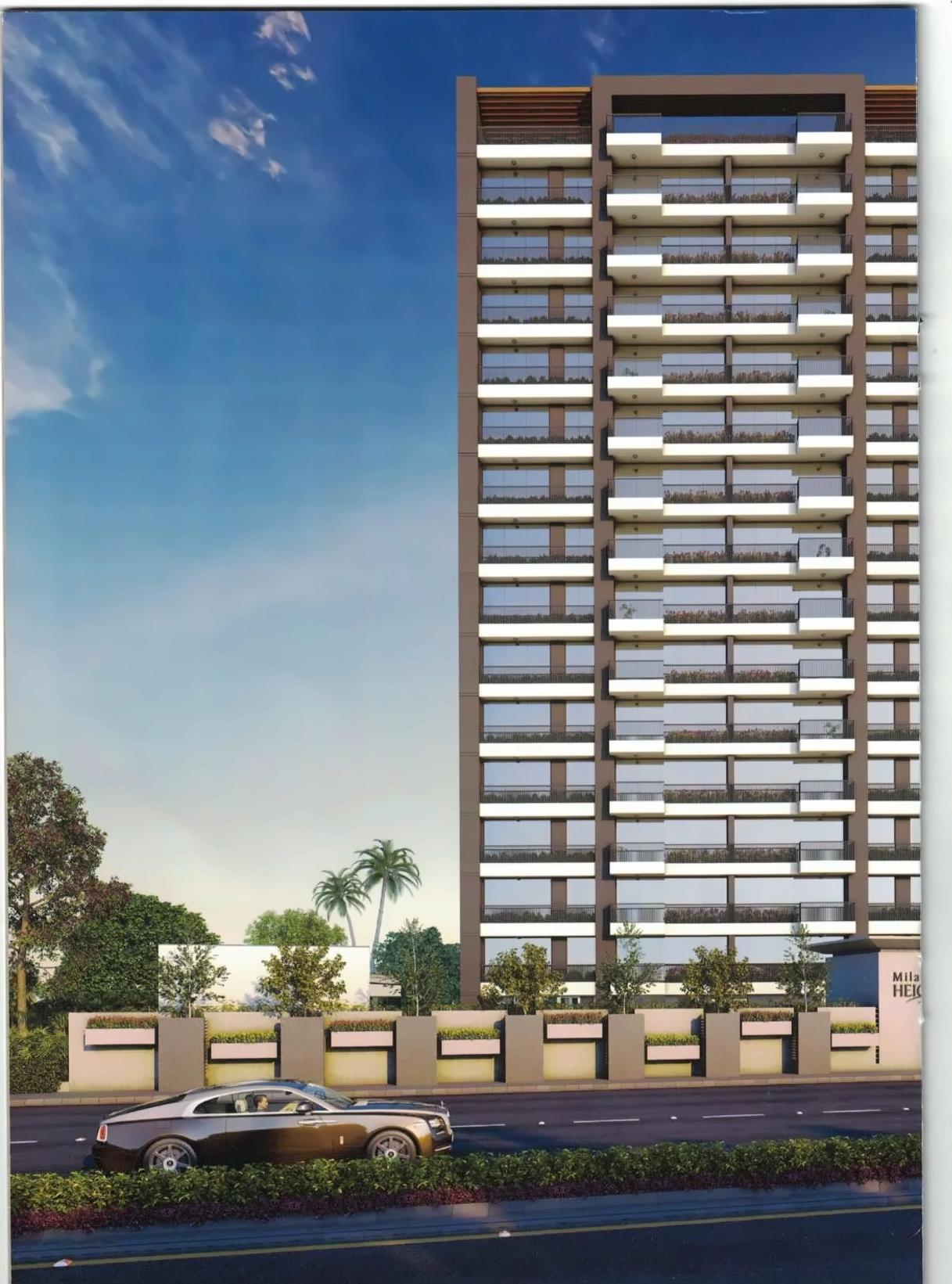 3D Elevation of real estate project Milan Heights located at Tavara, Surat, Gujarat