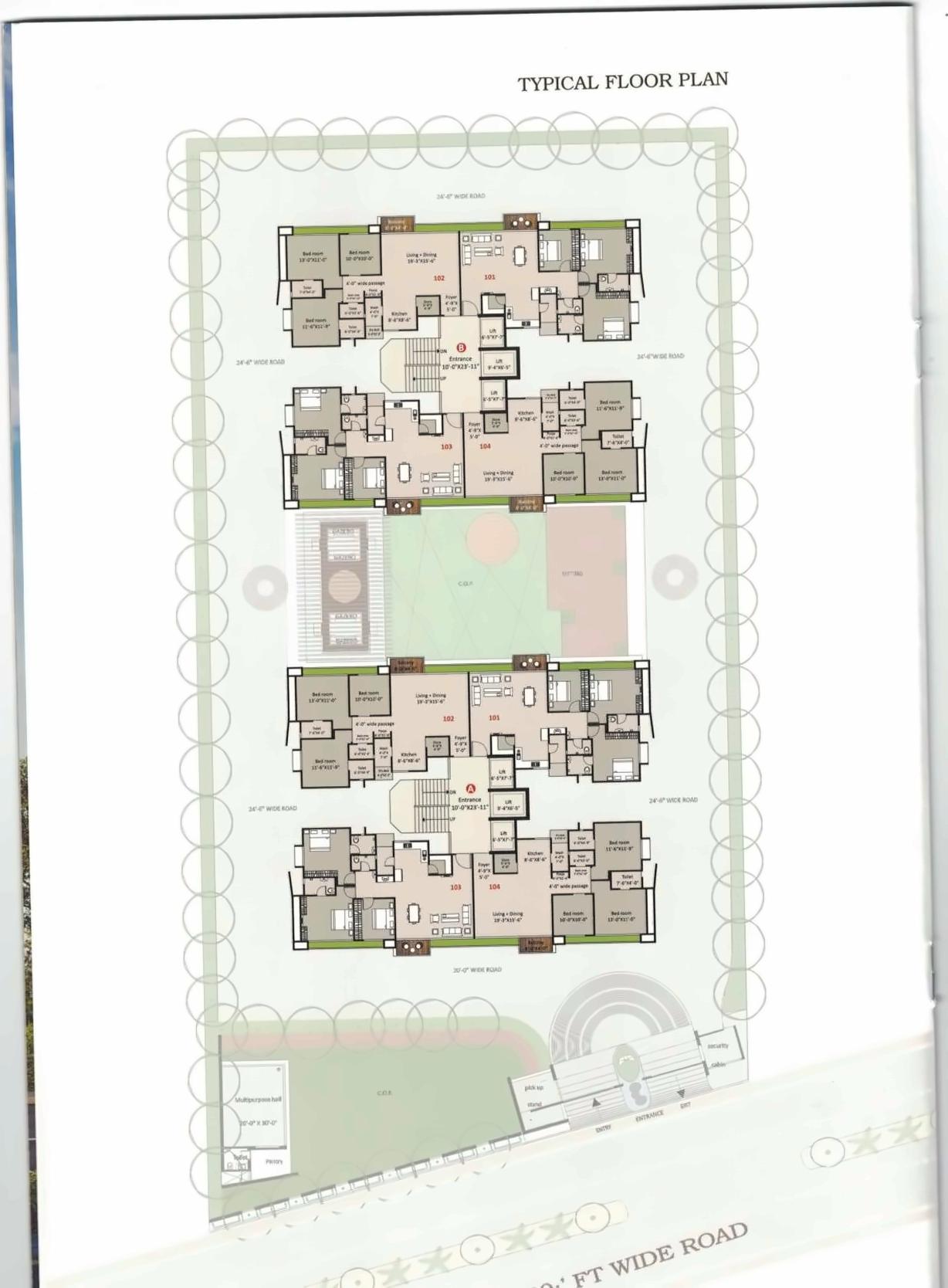 Layout of real estate project Milan Heights located at Tavara, Surat, Gujarat