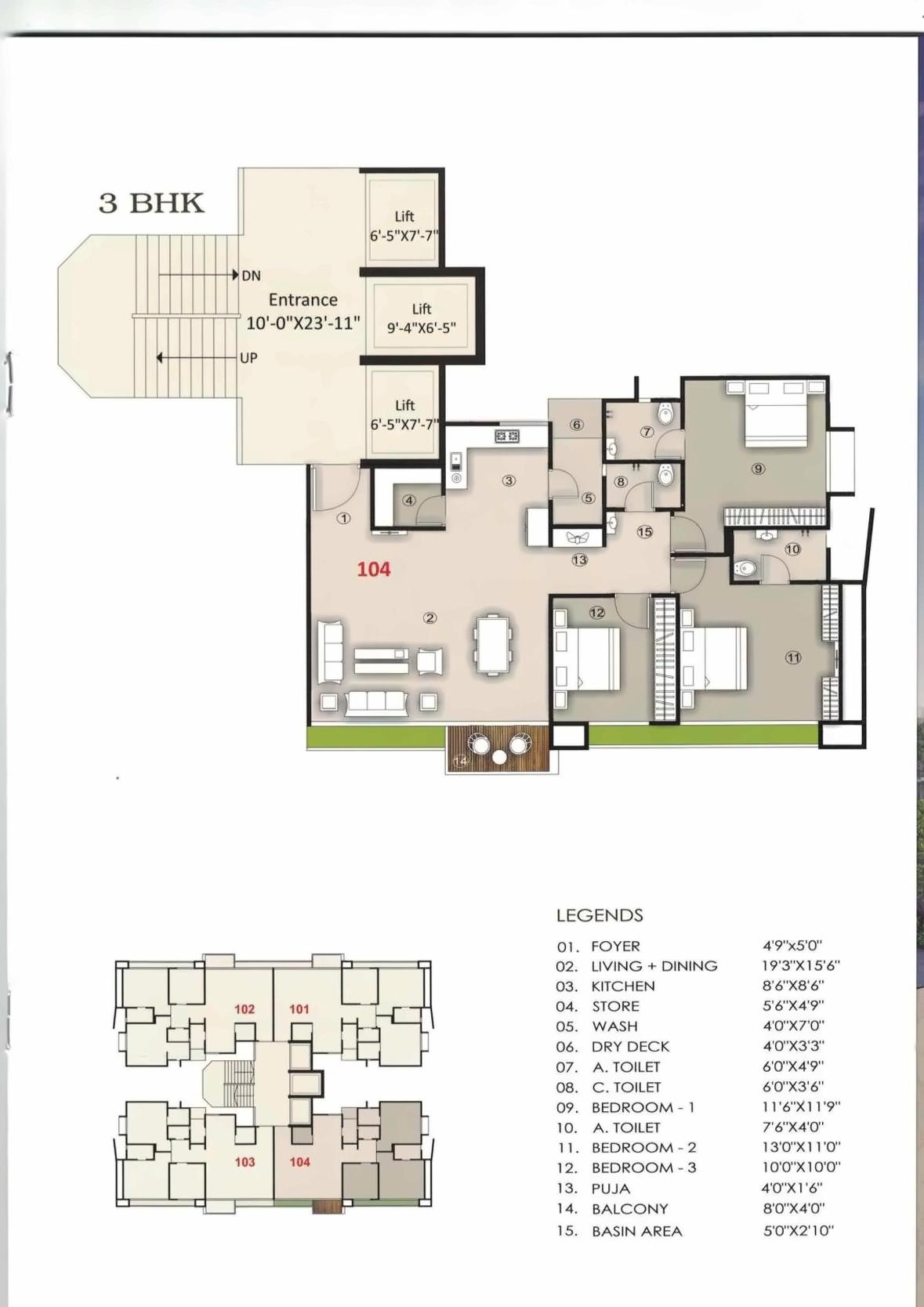 Layout of real estate project Milan Heights located at Tavara, Surat, Gujarat