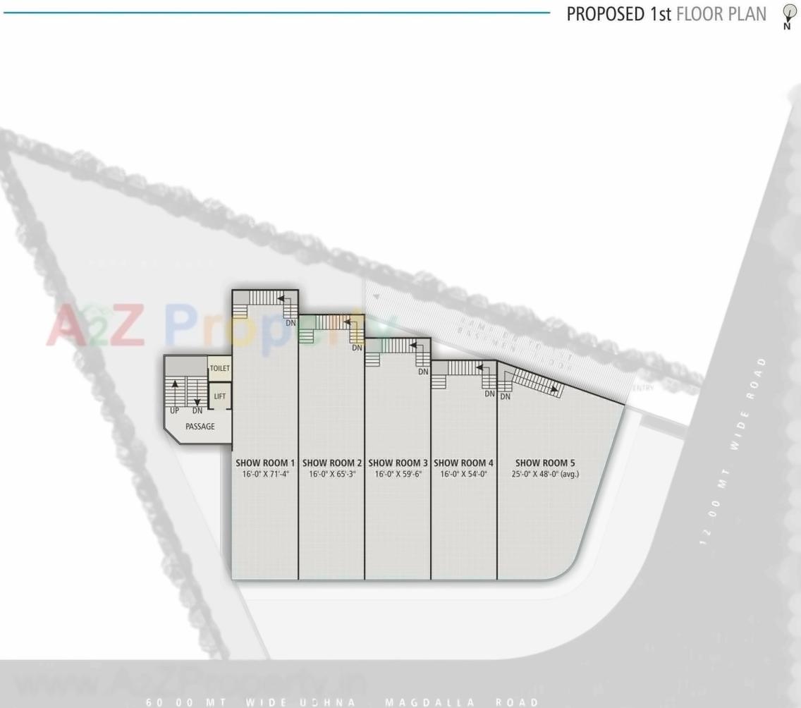 Layout of real estate project Milestone Atlantis located at Vesu, Surat, Gujarat