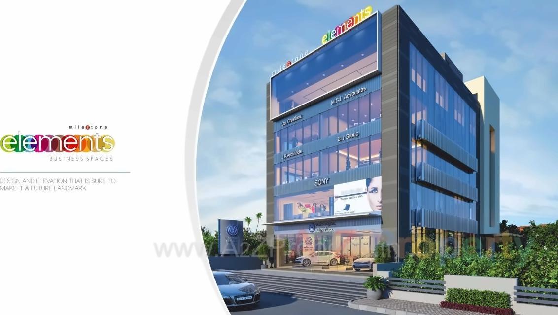 3D Elevation of real estate project Milestone Elements located at Surat, Surat, Gujarat