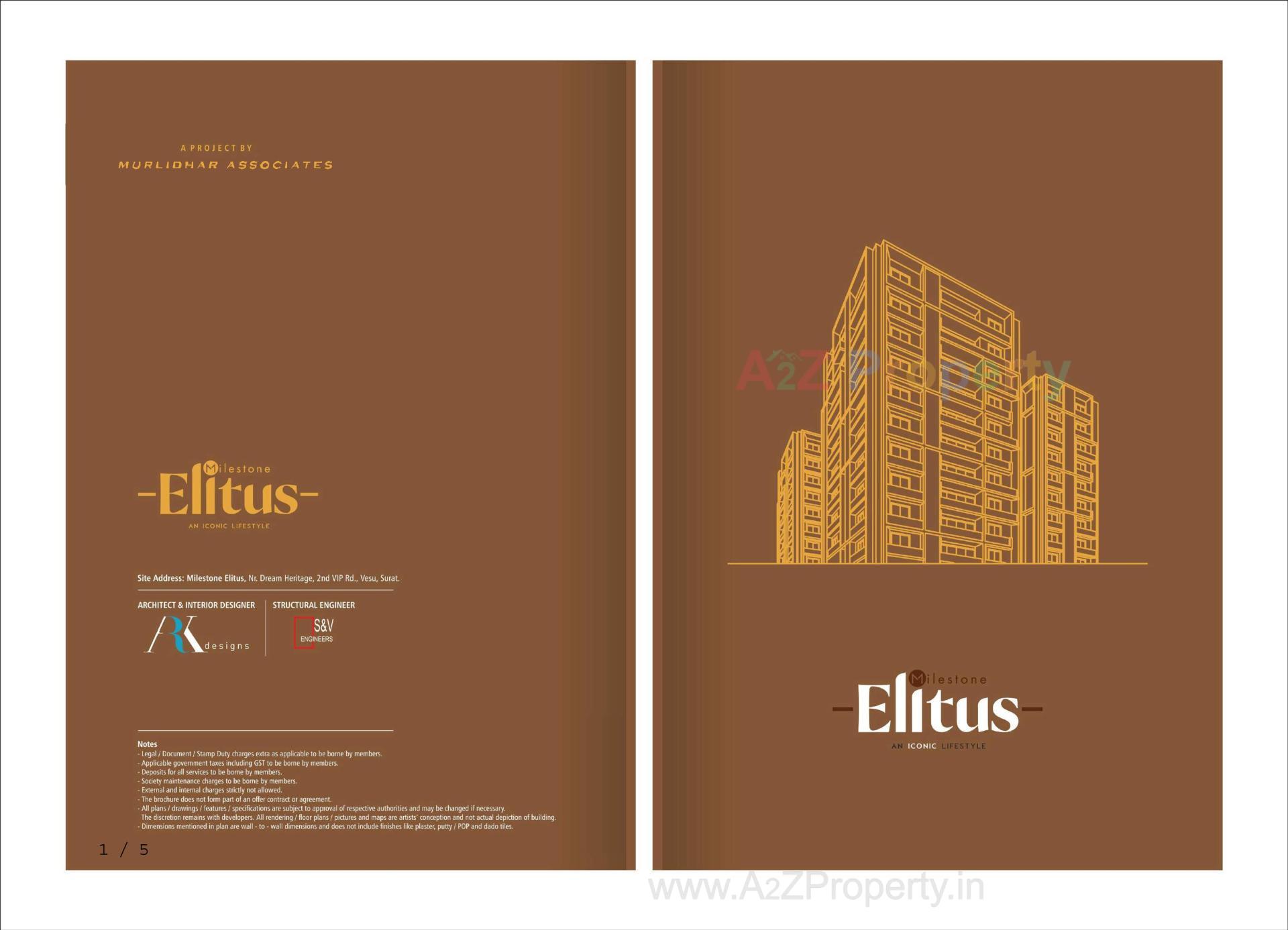 of real estate project Milestone Elitus located at Vesu, Surat, Gujarat