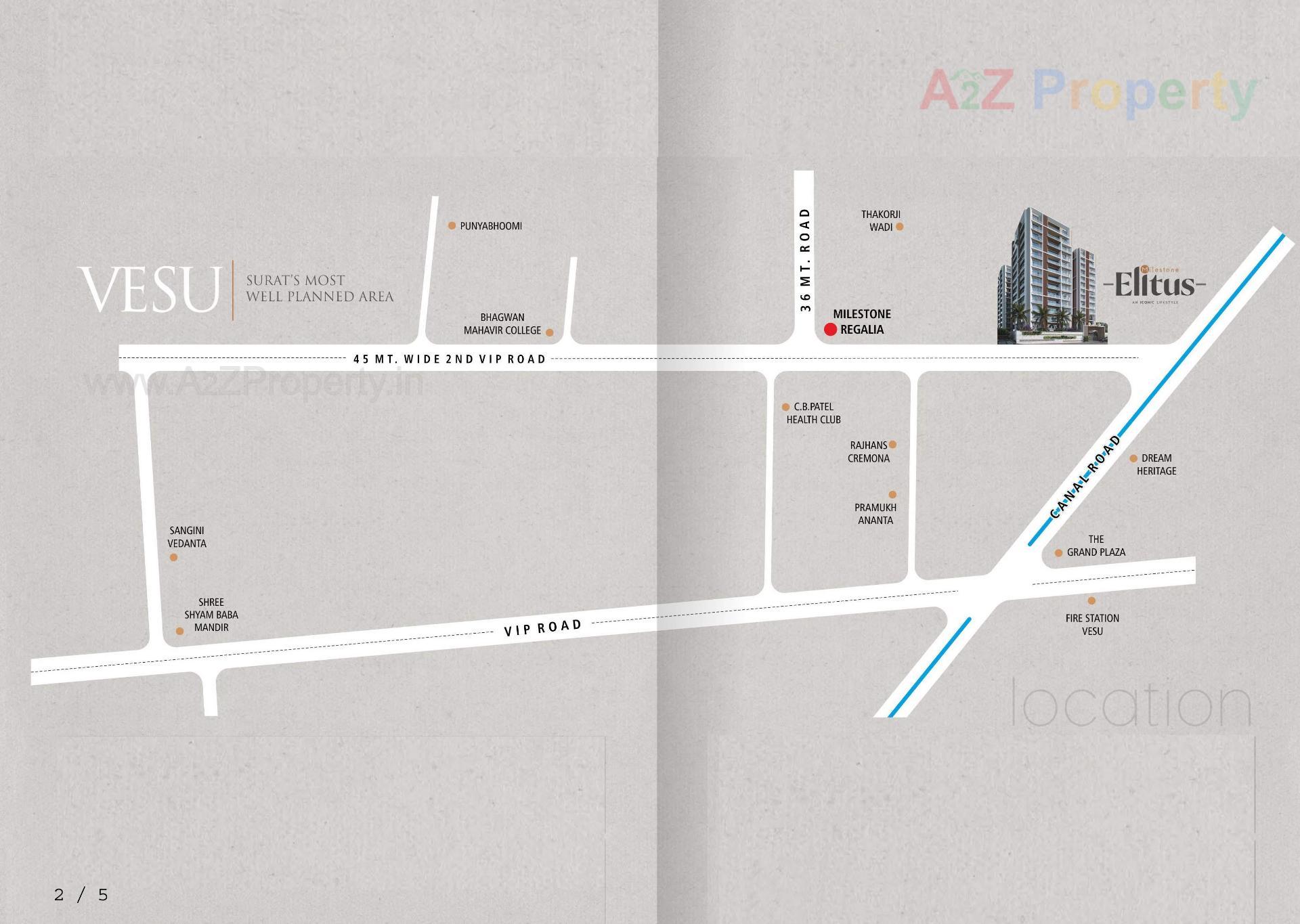  of real estate project Milestone Elitus located at Vesu, Surat, Gujarat