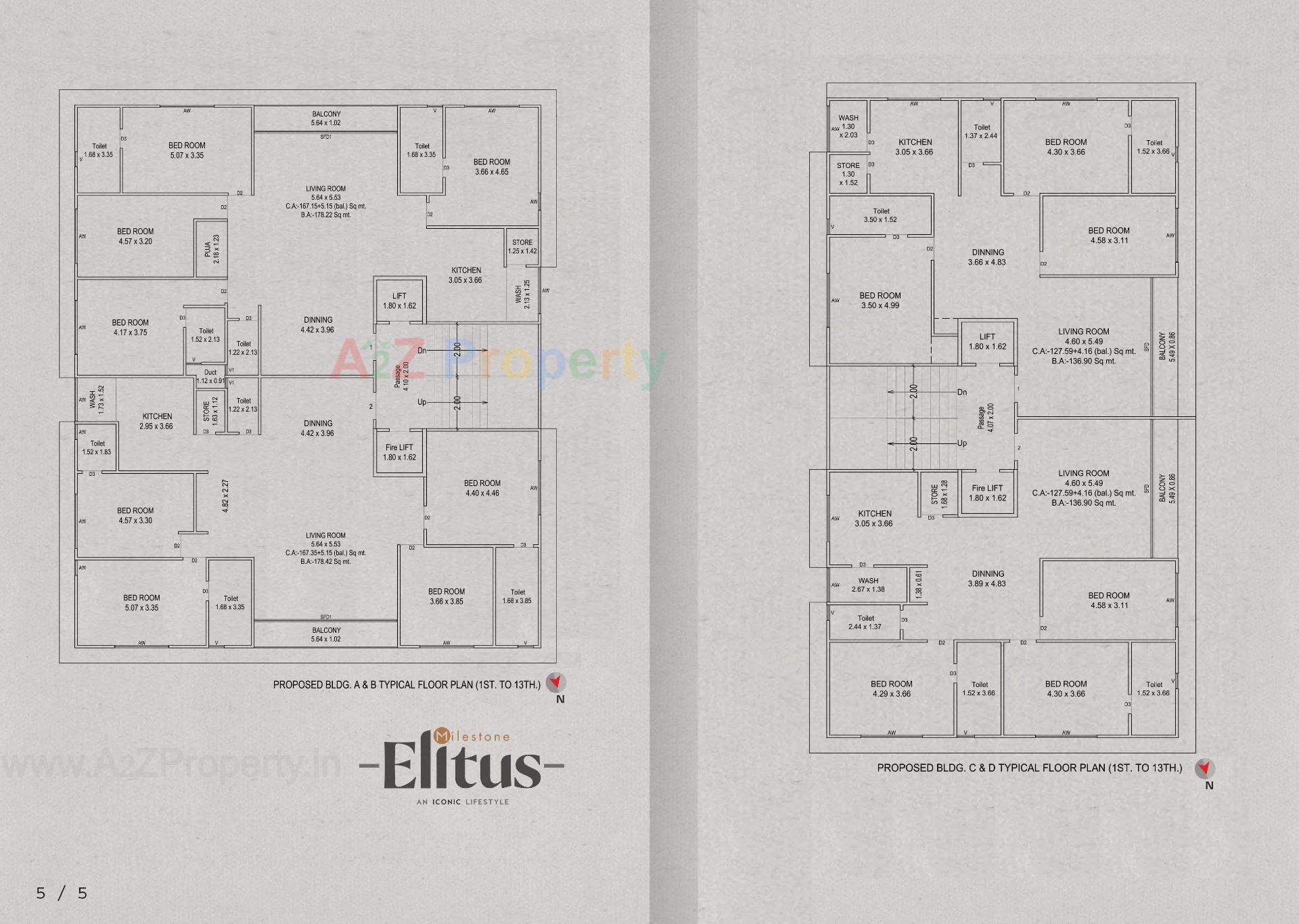 Layout of real estate project Milestone Elitus located at Vesu, Surat, Gujarat