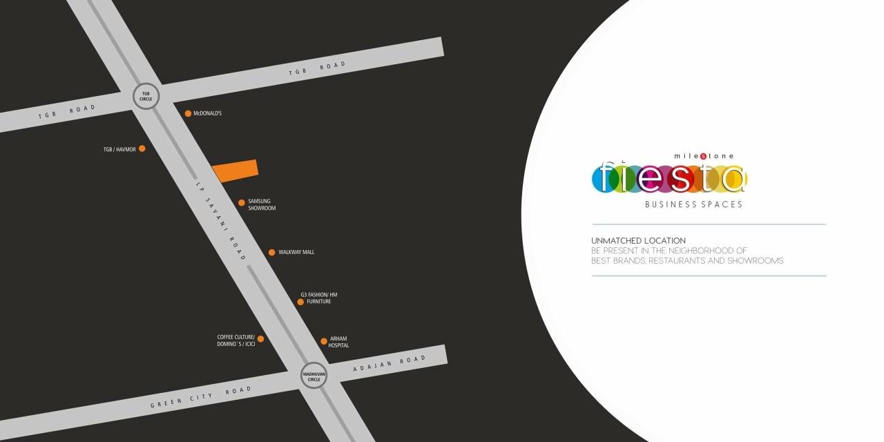  of real estate project Milestone Fiesta located at Adajan, Surat, Gujarat