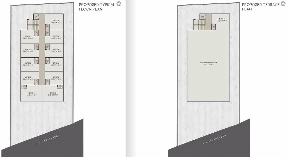 Layout of real estate project Milestone Fiesta located at Adajan, Surat, Gujarat