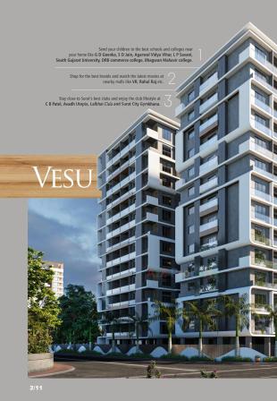Elevation of real estate project Milestone Regalia located at Vesu, Surat, Gujarat
