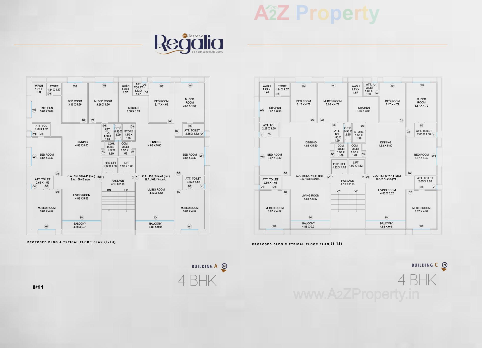  of real estate project Milestone Regalia located at Vesu, Surat, Gujarat