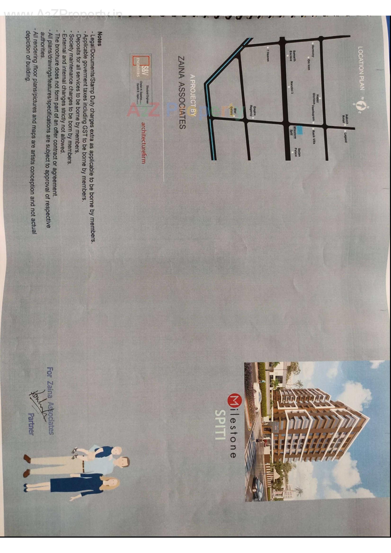  of real estate project Milestone Spiti located at Vesu, Surat, Gujarat