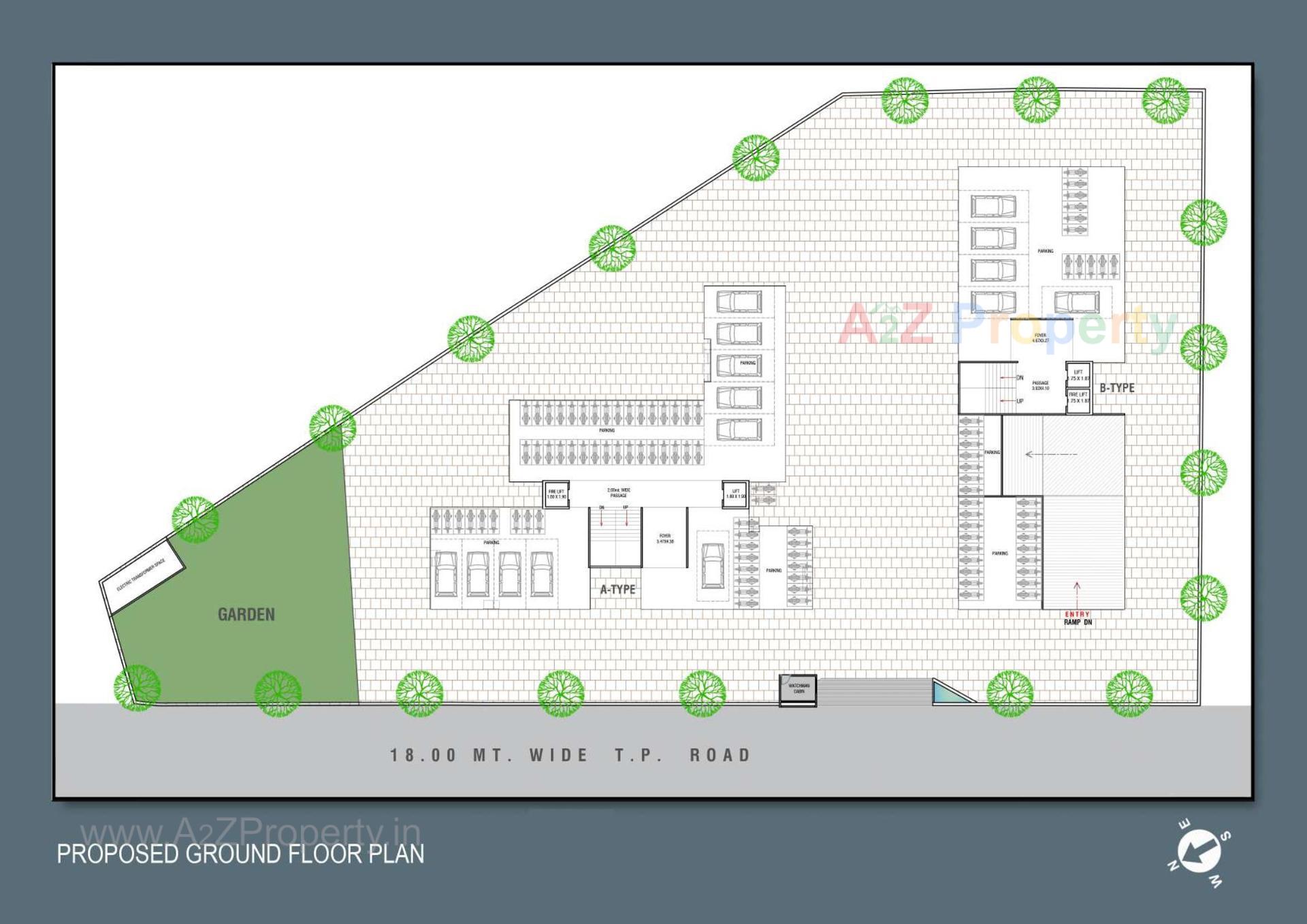 Layout of real estate project Milestone Utsav located at Althan, Surat, Gujarat