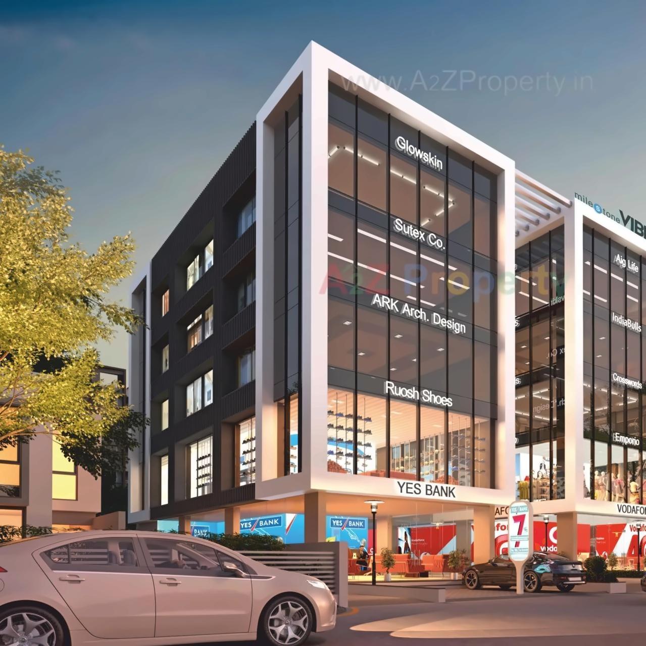 3D Elevation of real estate project Milestone Vibrant located at Surat, Surat, Gujarat