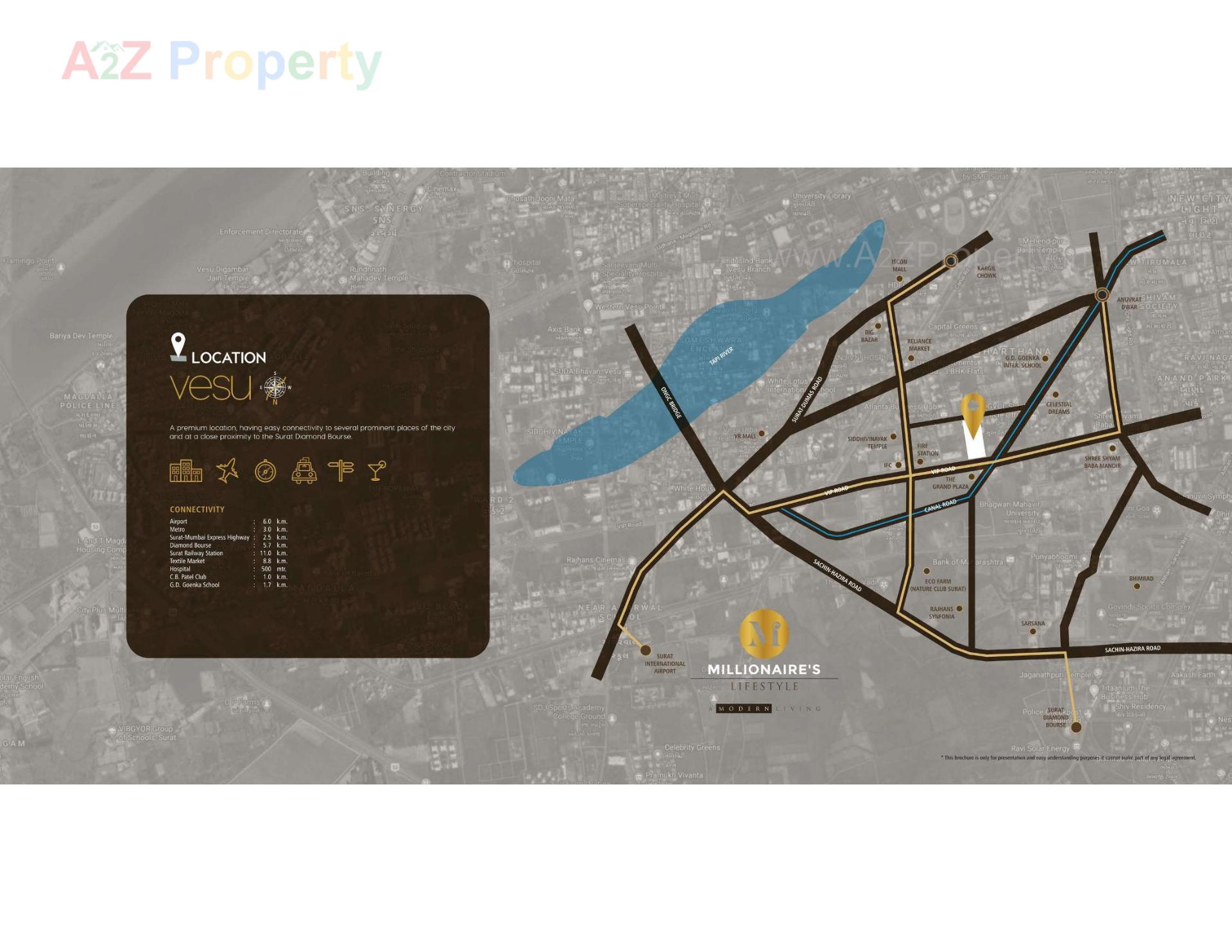  of real estate project Millionaire's Lifestyle located at Vesu, Surat, Gujarat