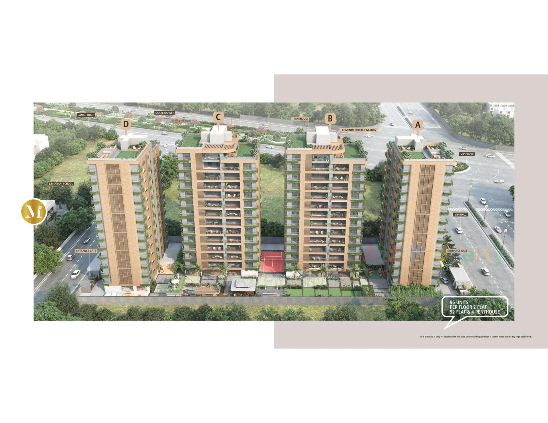 3D Elevation of real estate project Millionaire's Lifestyle located at Vesu, Surat, Gujarat