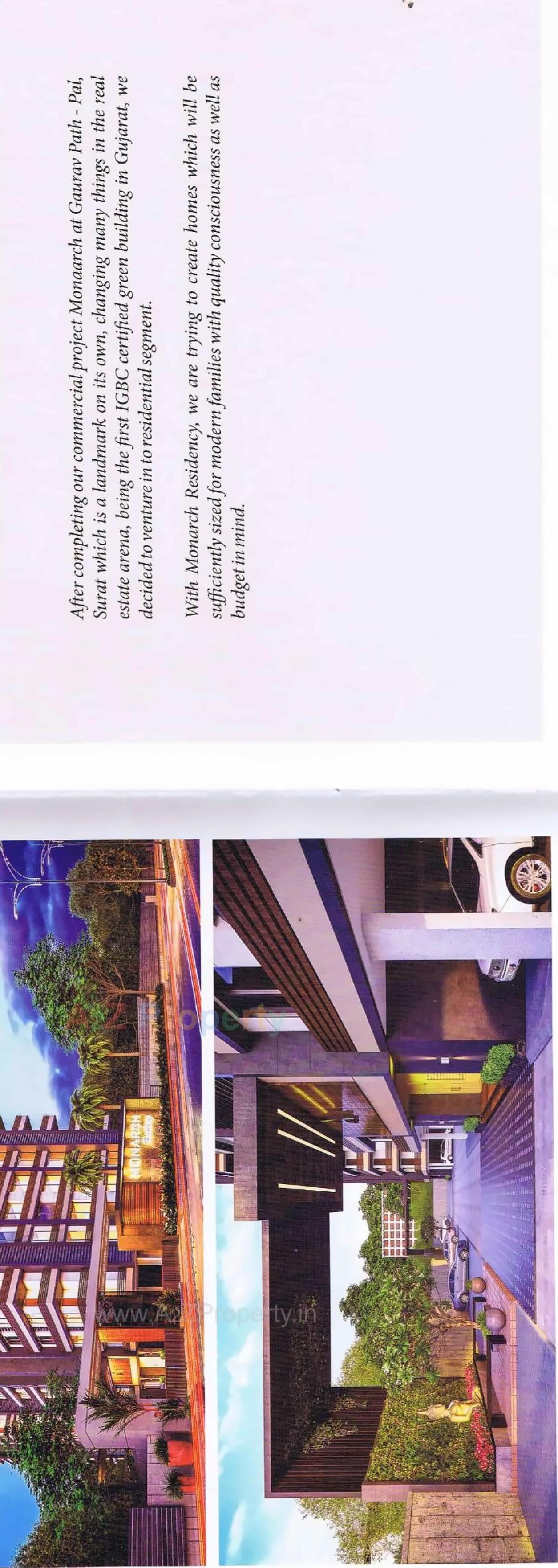 3D Elevation of real estate project Monarch Residency located at Palanpur, Surat, Gujarat