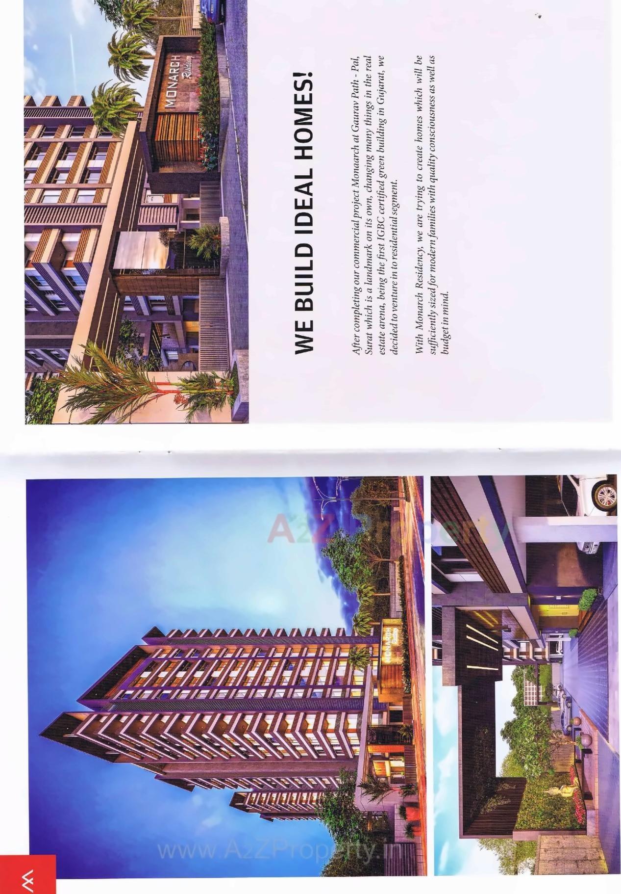 3D Elevation of real estate project Monarch Residency located at Palanpur, Surat, Gujarat