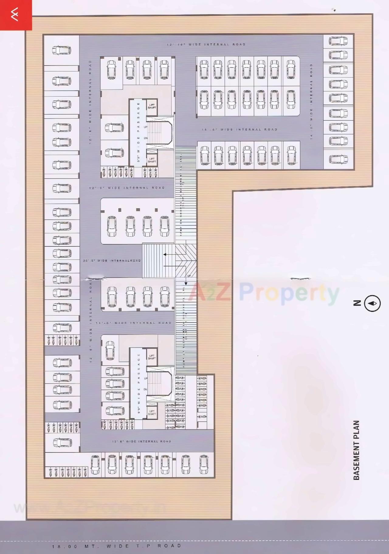 Layout of real estate project Monarch Residency located at Palanpur, Surat, Gujarat
