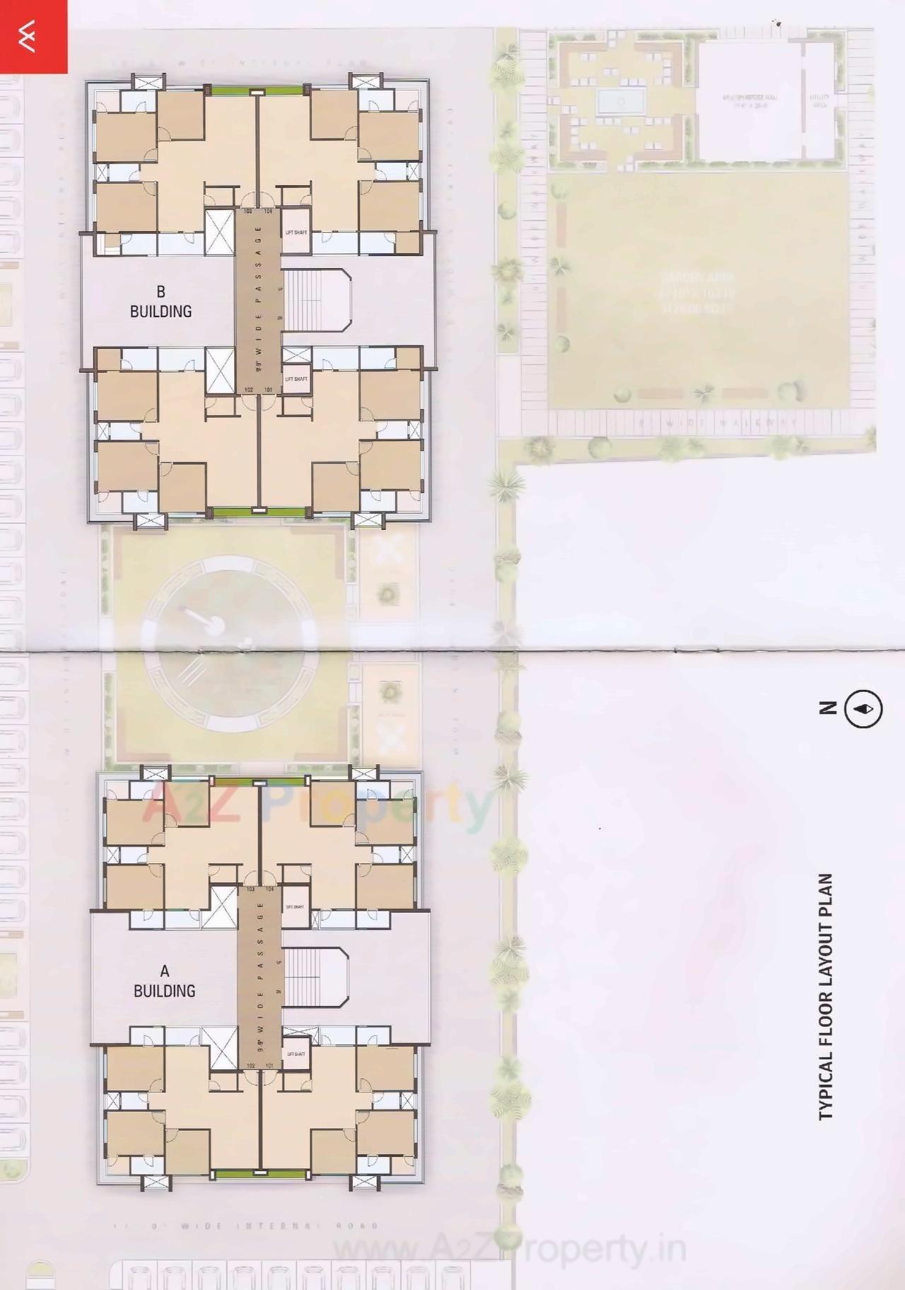 Layout of real estate project Monarch Residency located at Palanpur, Surat, Gujarat