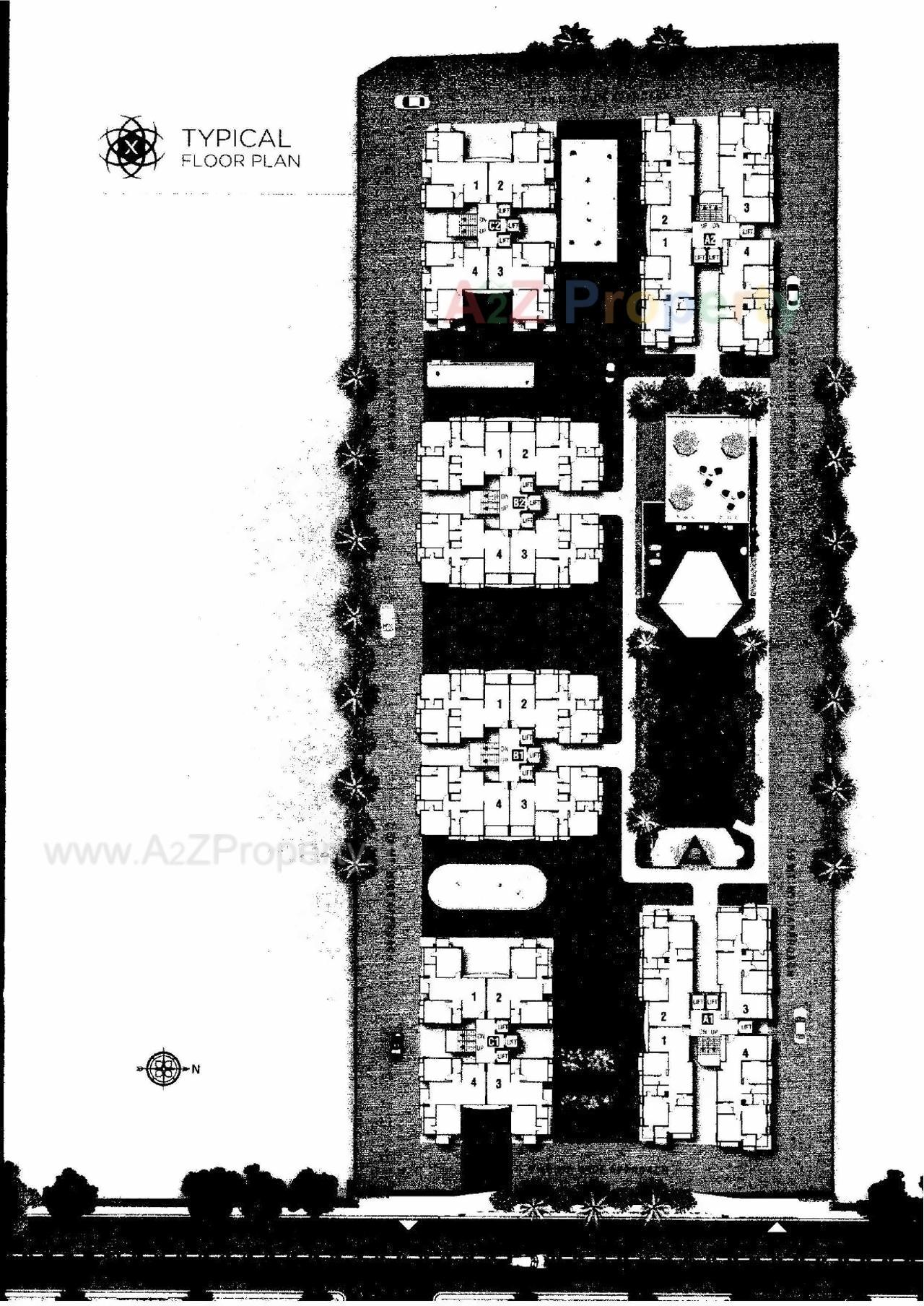 Layout of real estate project Nakshatra Galaxia located at Palanpur, Surat, Gujarat