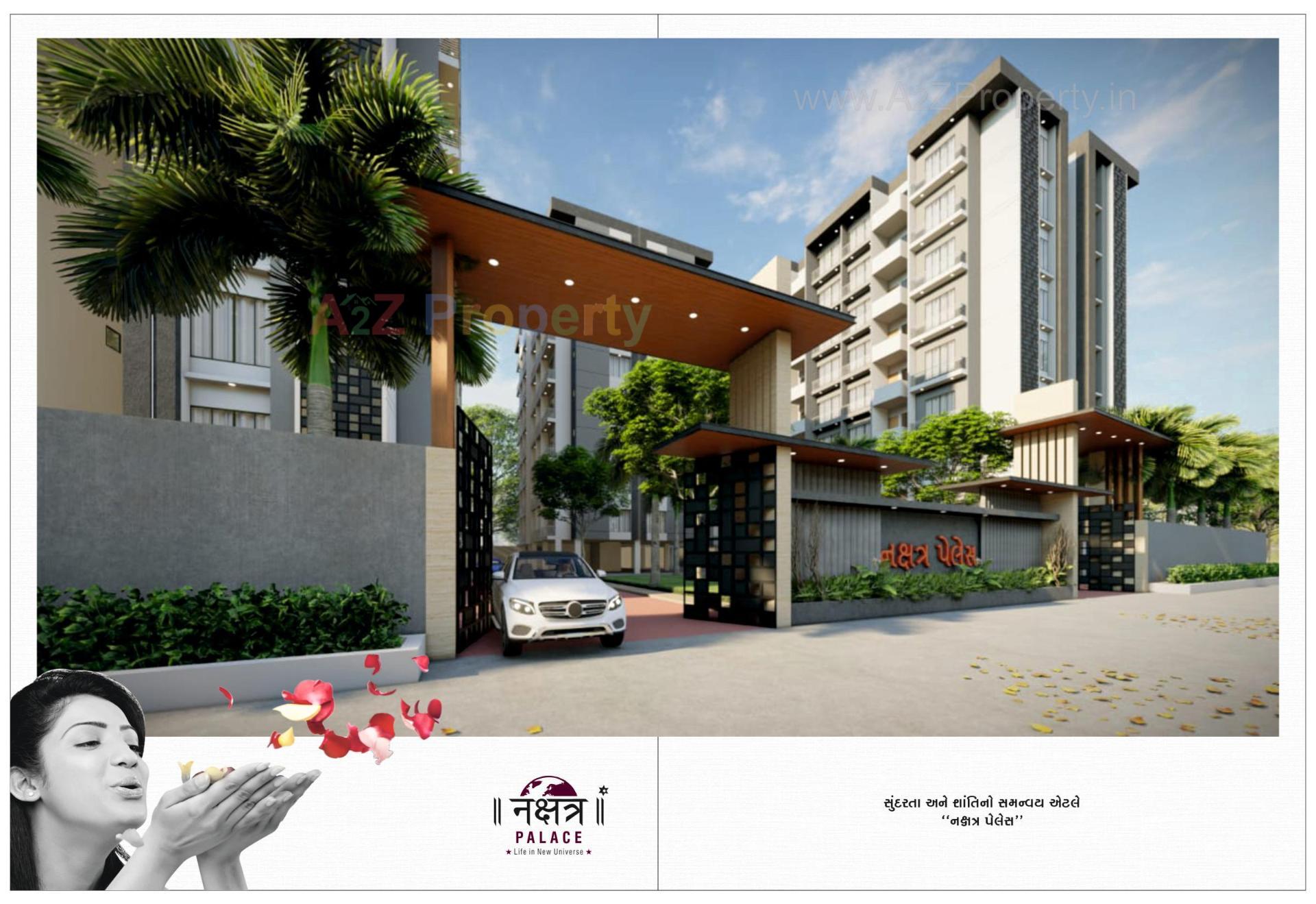 3D Elevation of real estate project Nakshatra Palace located at Kholvad, Surat, Gujarat