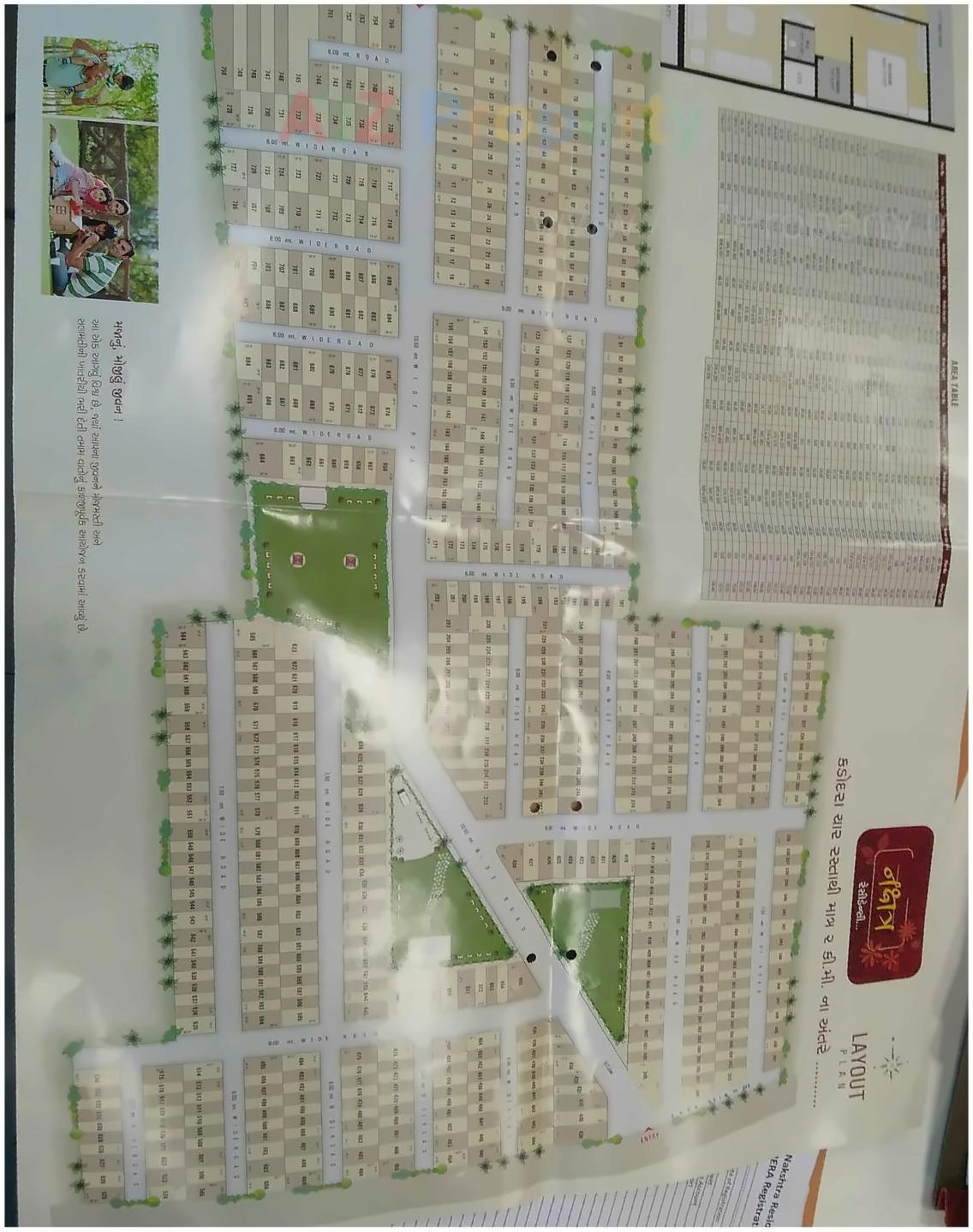 Layout of real estate project Nakshatra Residency located at Jolva, Surat, Gujarat
