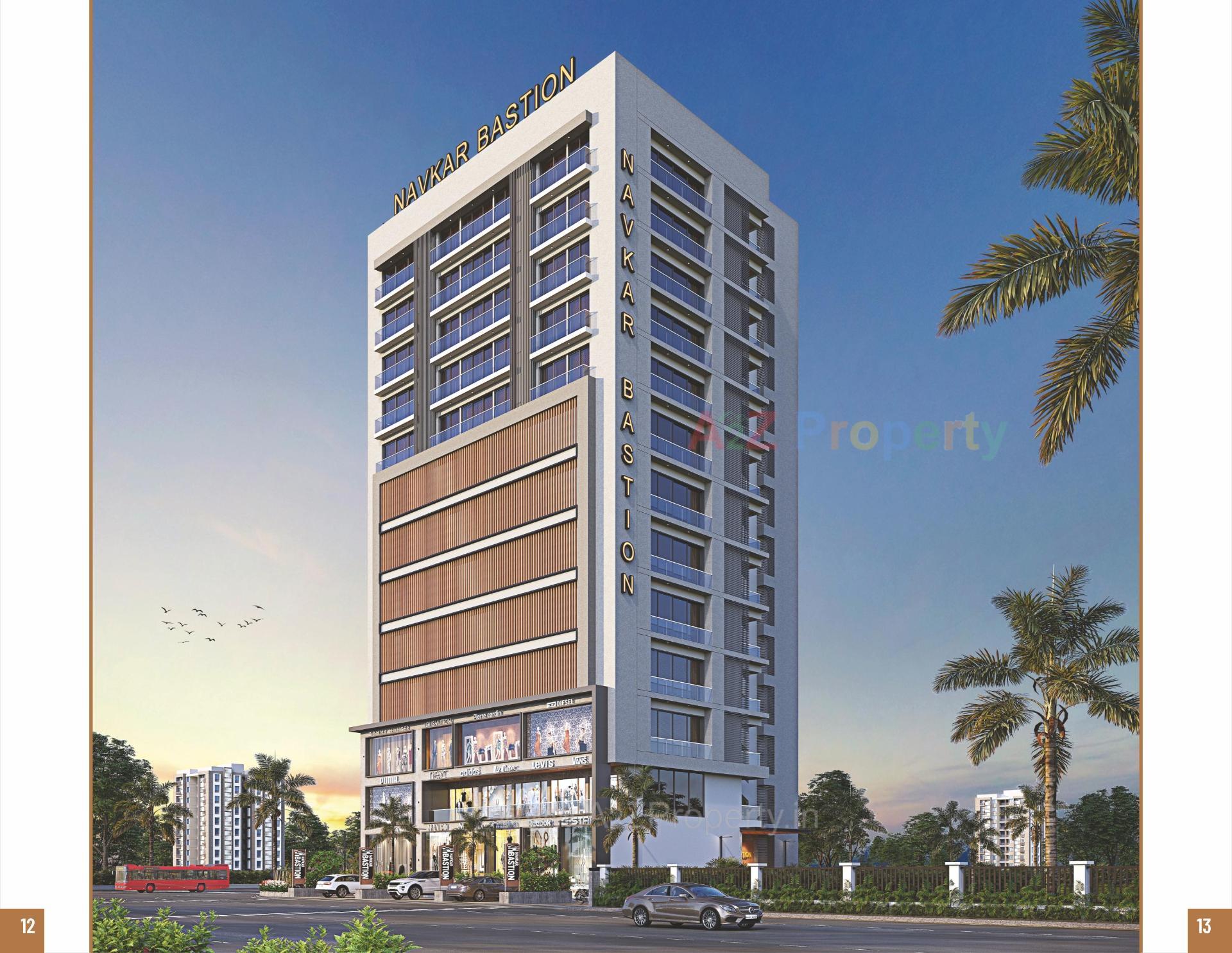 3D Elevation of real estate project Navkar Bastion located at Utran, Surat, Gujarat