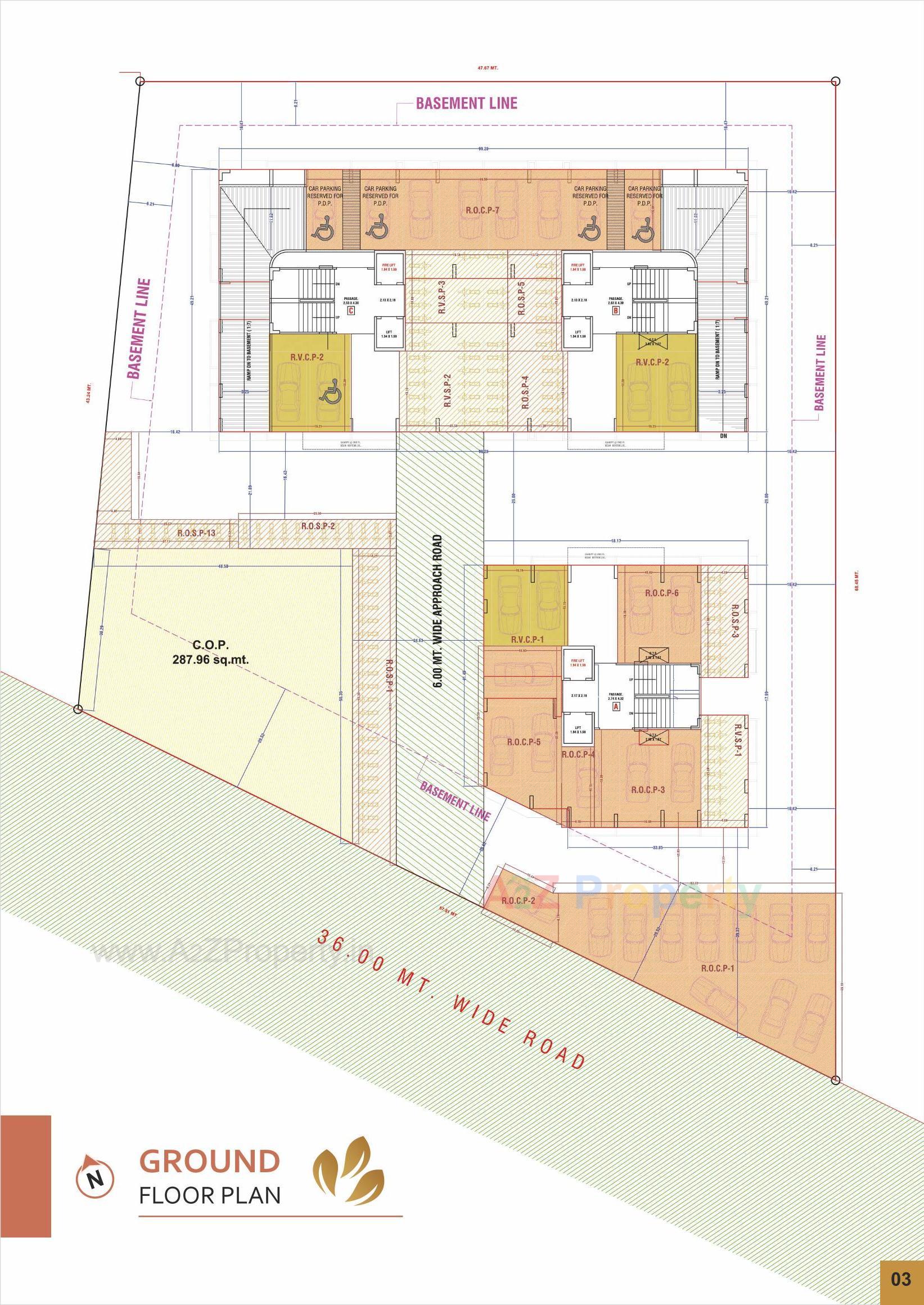 Layout of real estate project Navkar Heights located at Utran, Surat, Gujarat